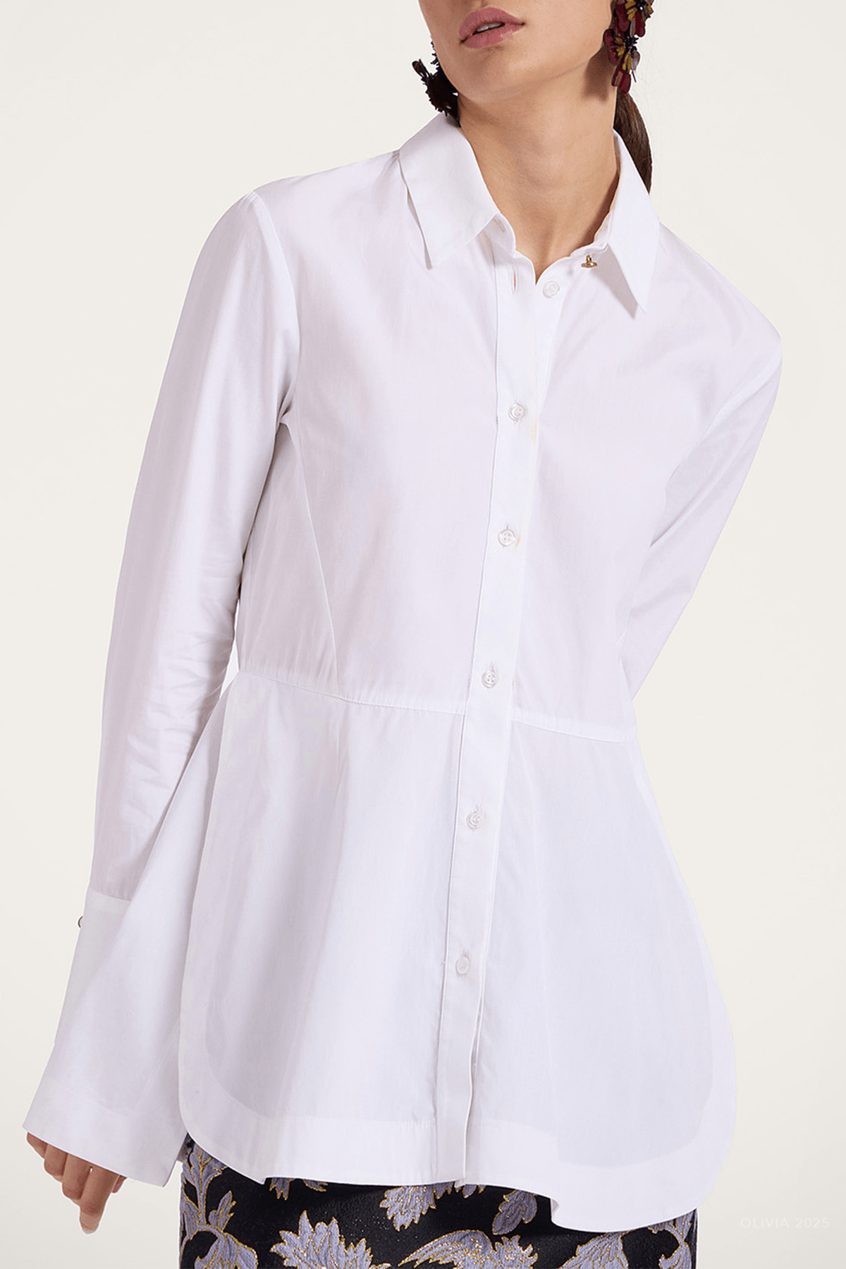 Iris Shirt in Solid White - shop - olivia.com