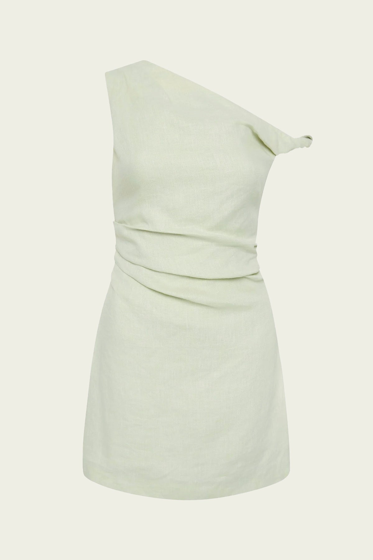 Iris Twist Mini Dress in Light Sage - shop - olivia.com