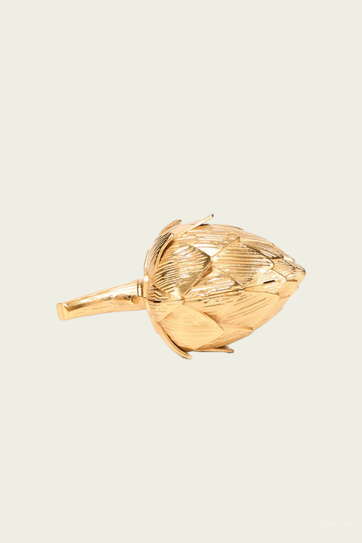 Isabella Artichoke Clutch in Gold - shop-olivia.com