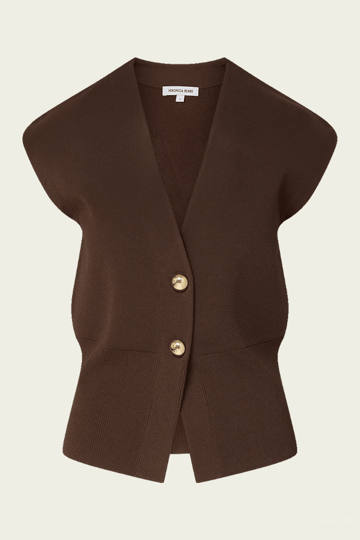 Isador Knit Vest in Dark Mocha - shop - olivia.com