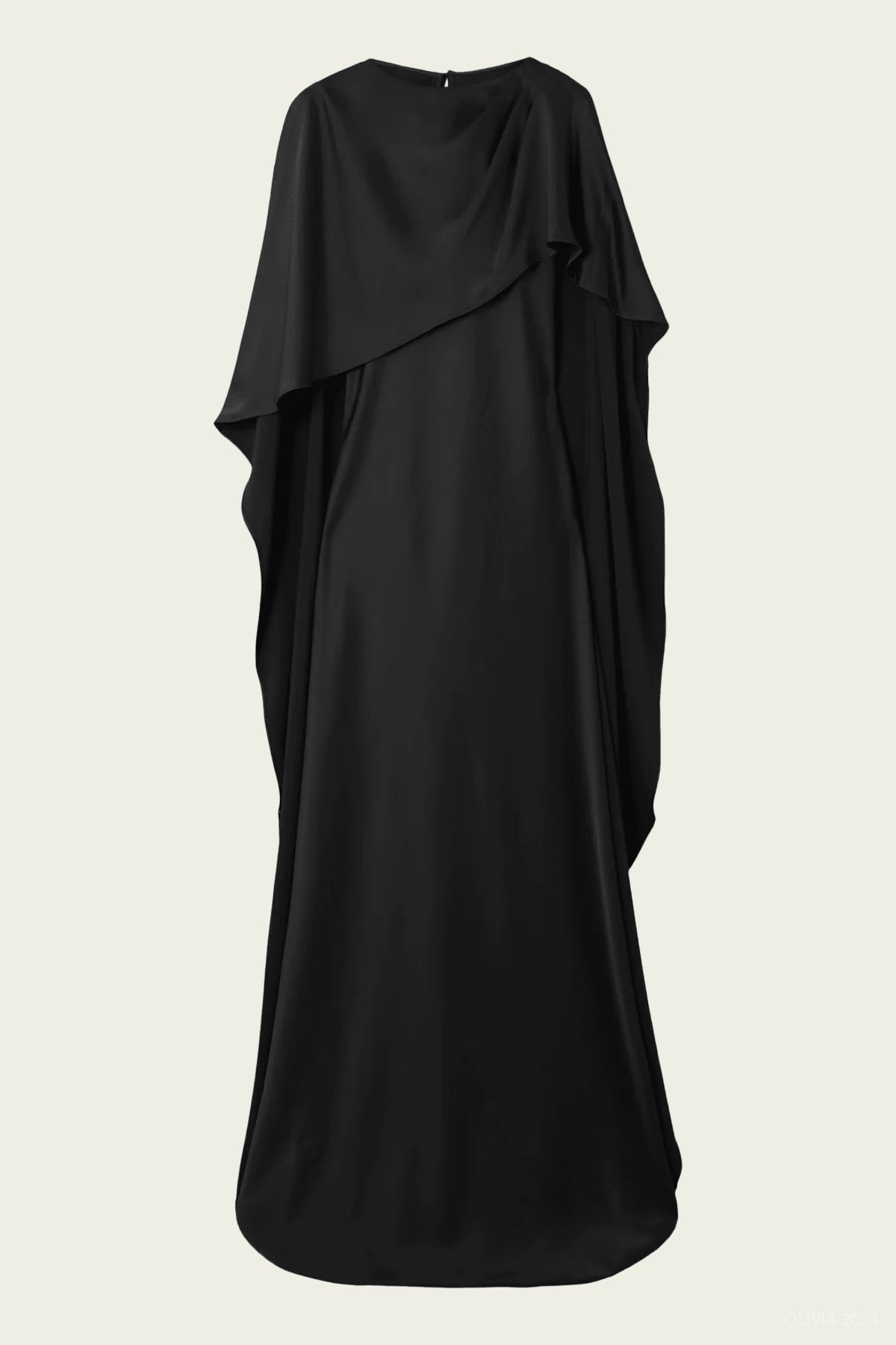 Izel Cape Gown in Black - shop - olivia.com