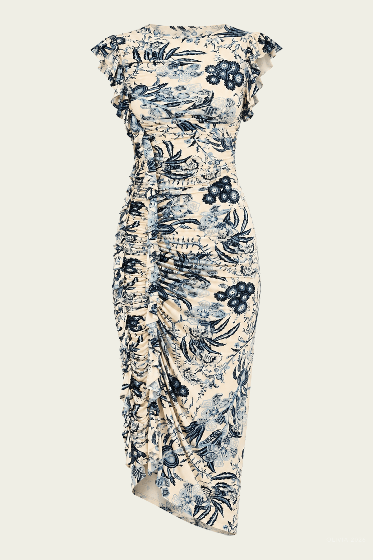 Jacqueline Midi Dress in Bali - shop-olivia.com