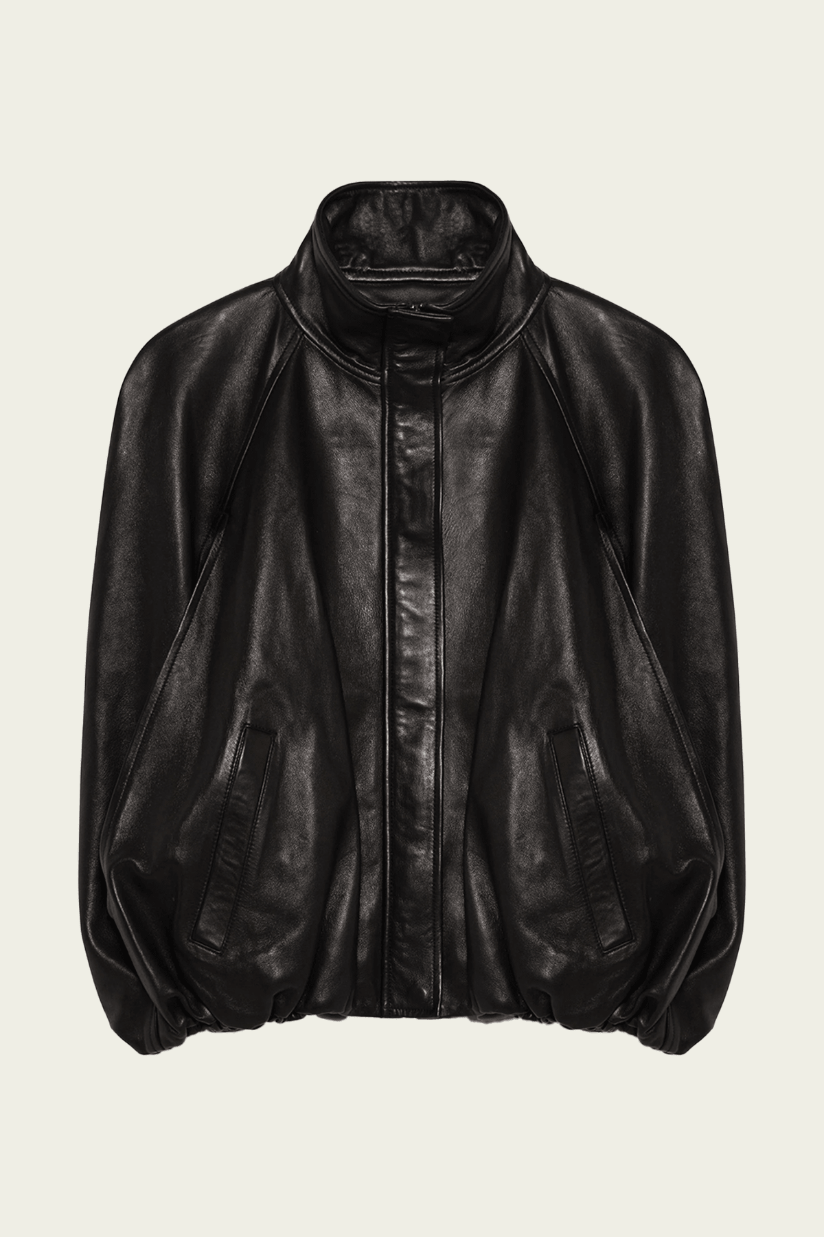 Jada Leather Cape Jacket in Dark Chocolate - shop-olivia.com