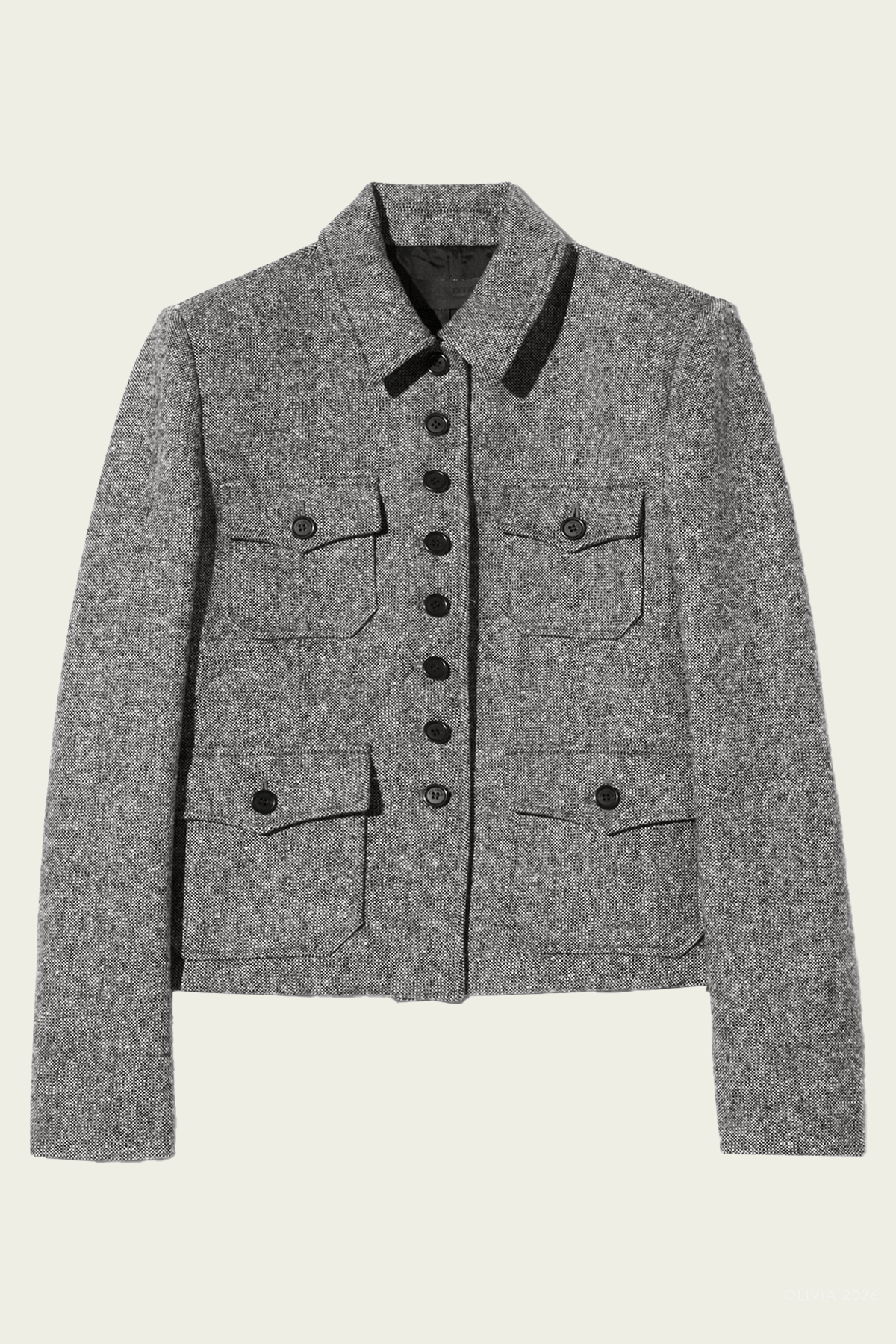 Jamison Jacket in Black Donegal - shop - olivia.com