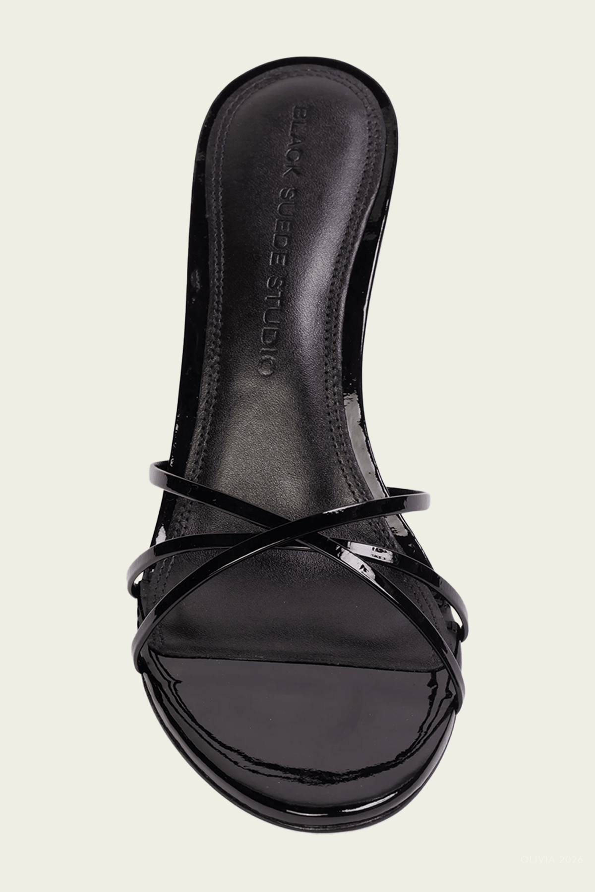 Jaya 70 Mule in Black Patent - shop - olivia.com
