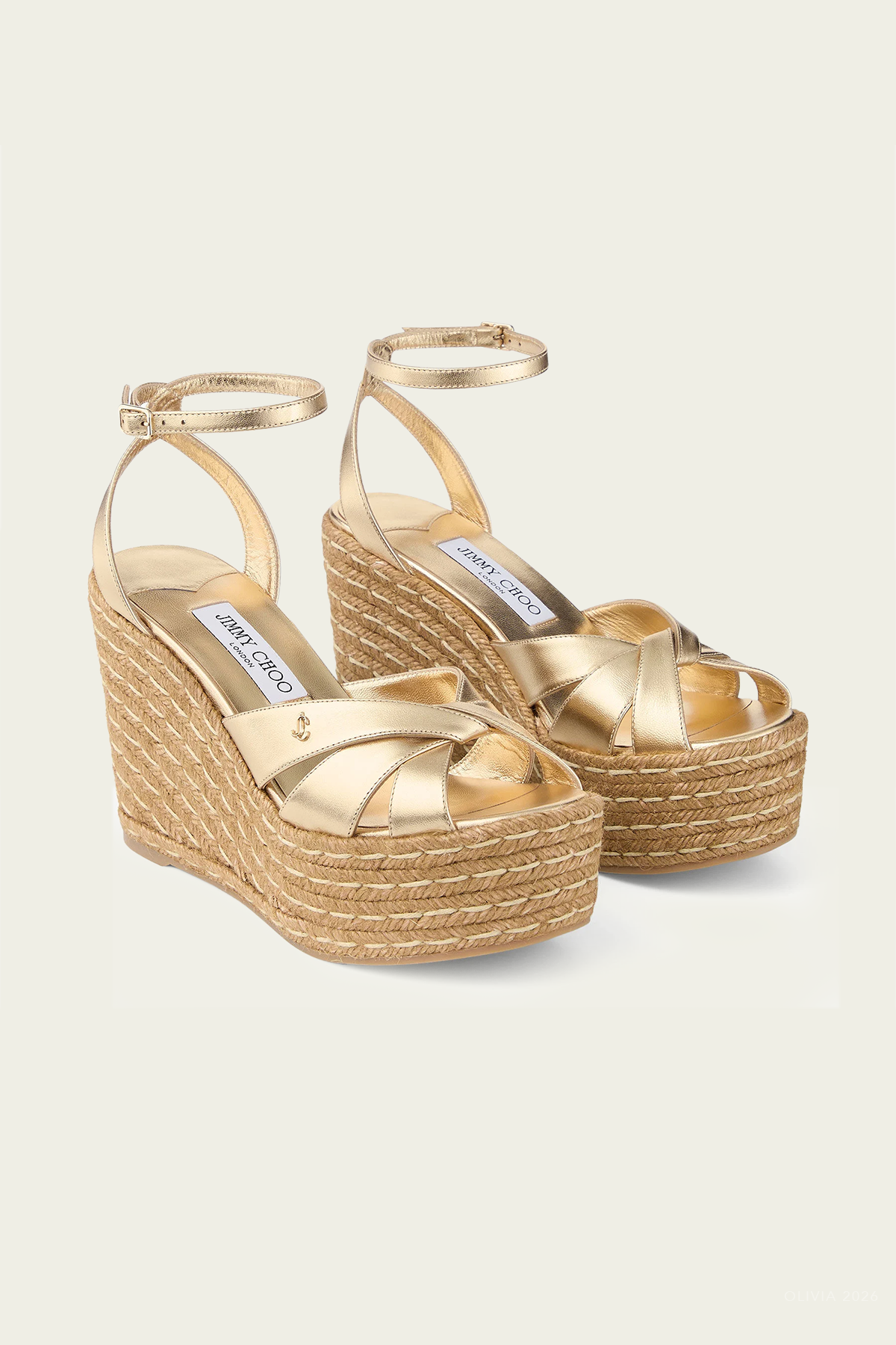 Korra 100 Wedge Platform in Gold Metallic