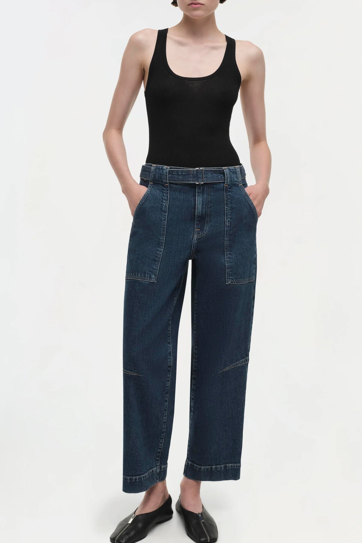 Jenny Belted Cropped Pant in Cielo - shop - olivia.com