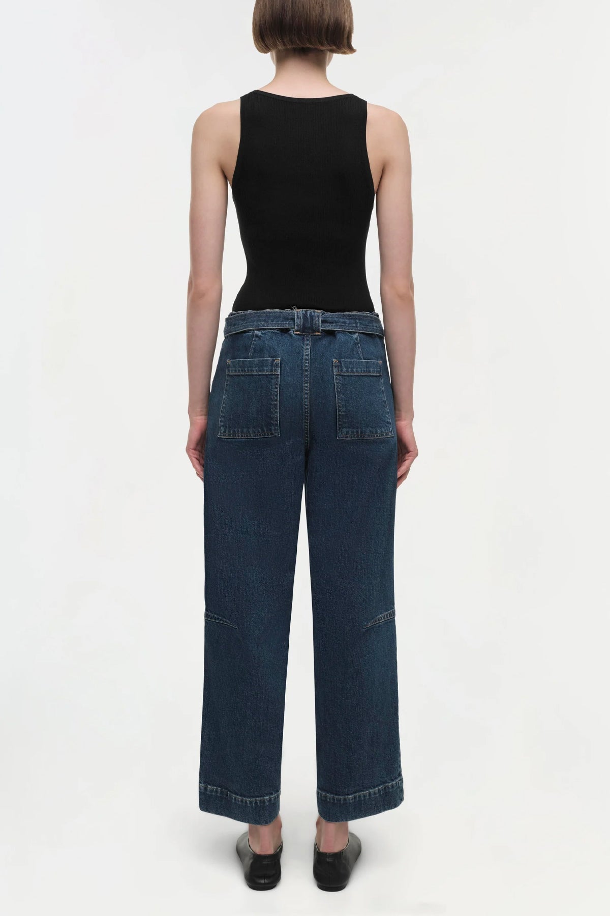 Jenny Belted Cropped Pant in Cielo - shop - olivia.com