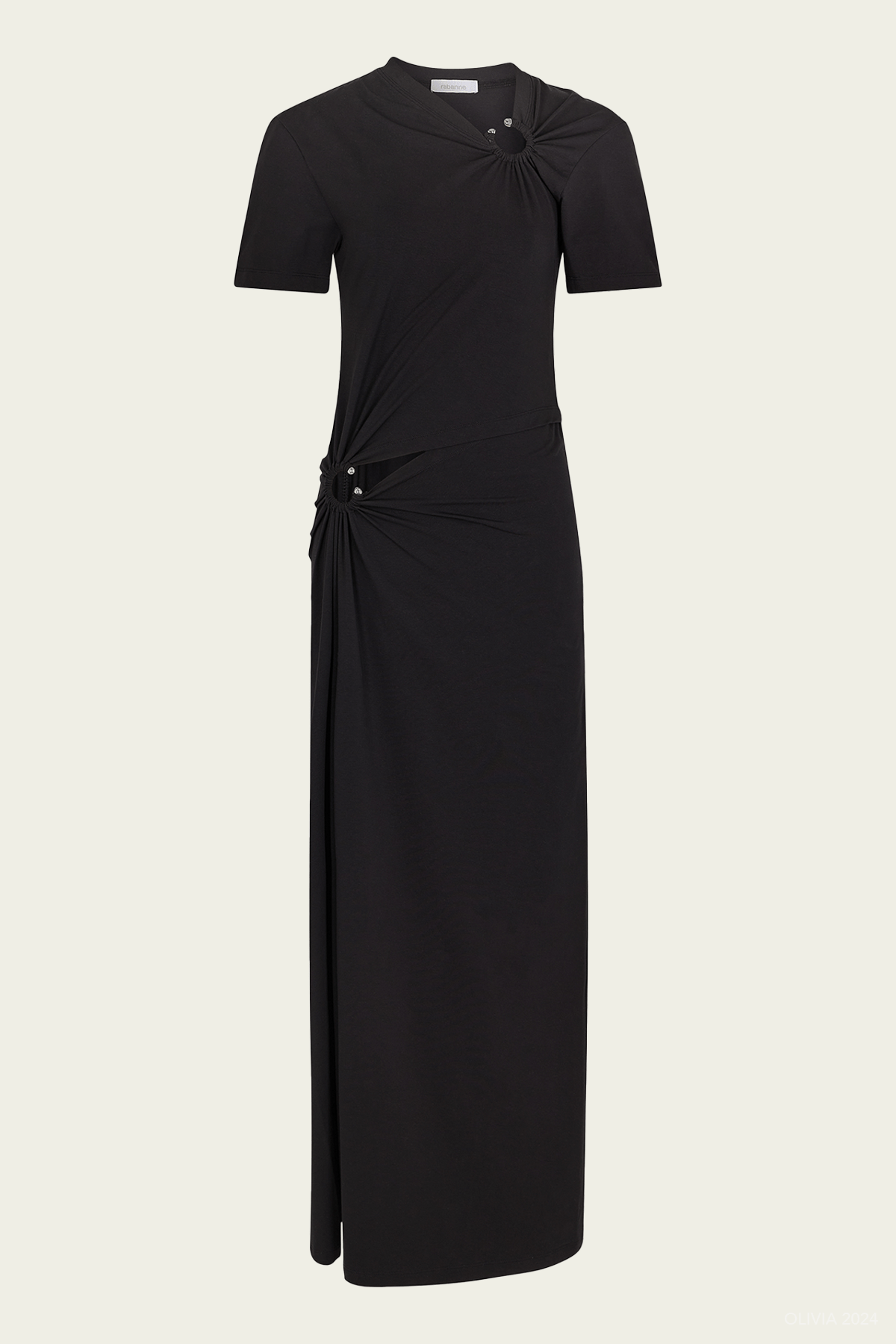 Jersey Piercing Midi Dress in Black - shop - olivia.com