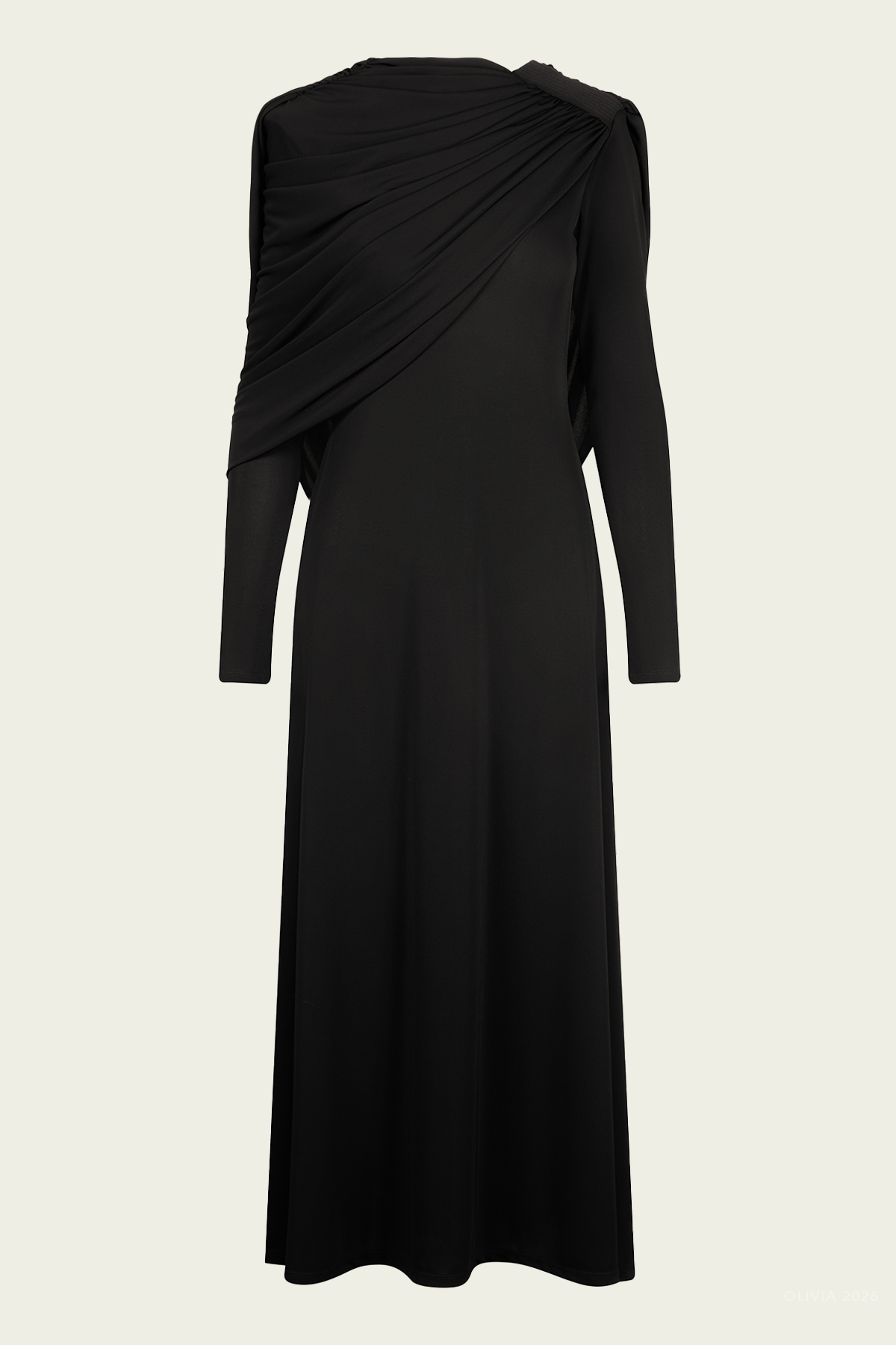 Social Ritual Ankle Dress in Black