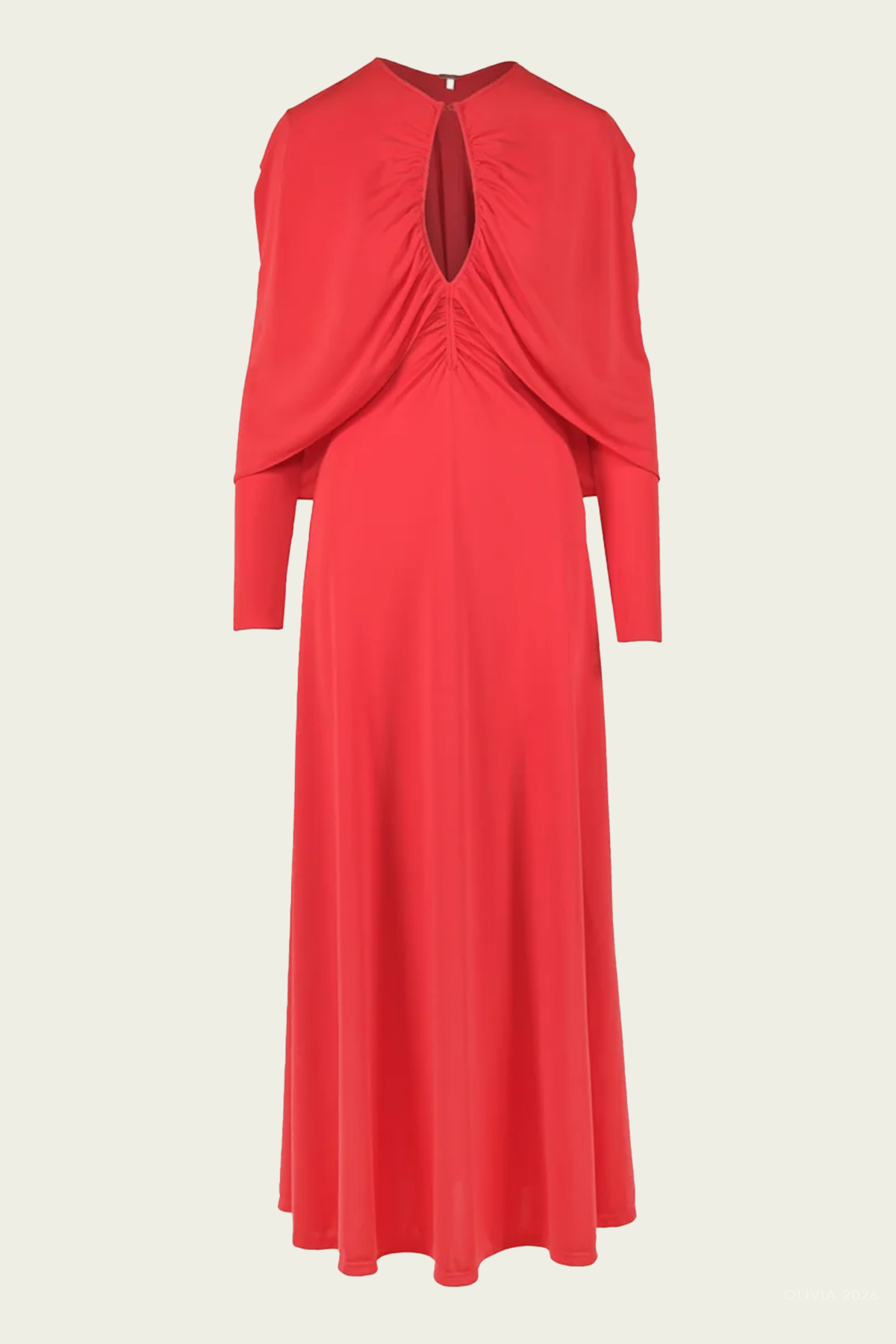 Silent Solstice Dress in Fire Red