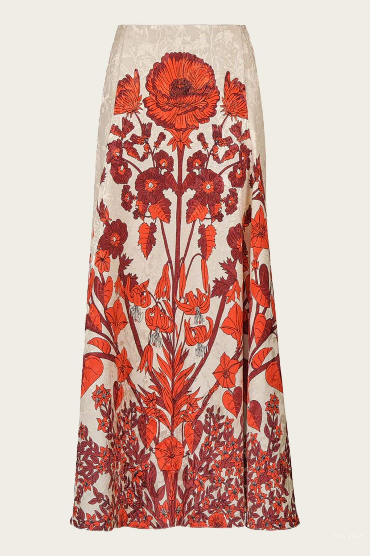 Encanto De Isla Skirt in Ecru Red