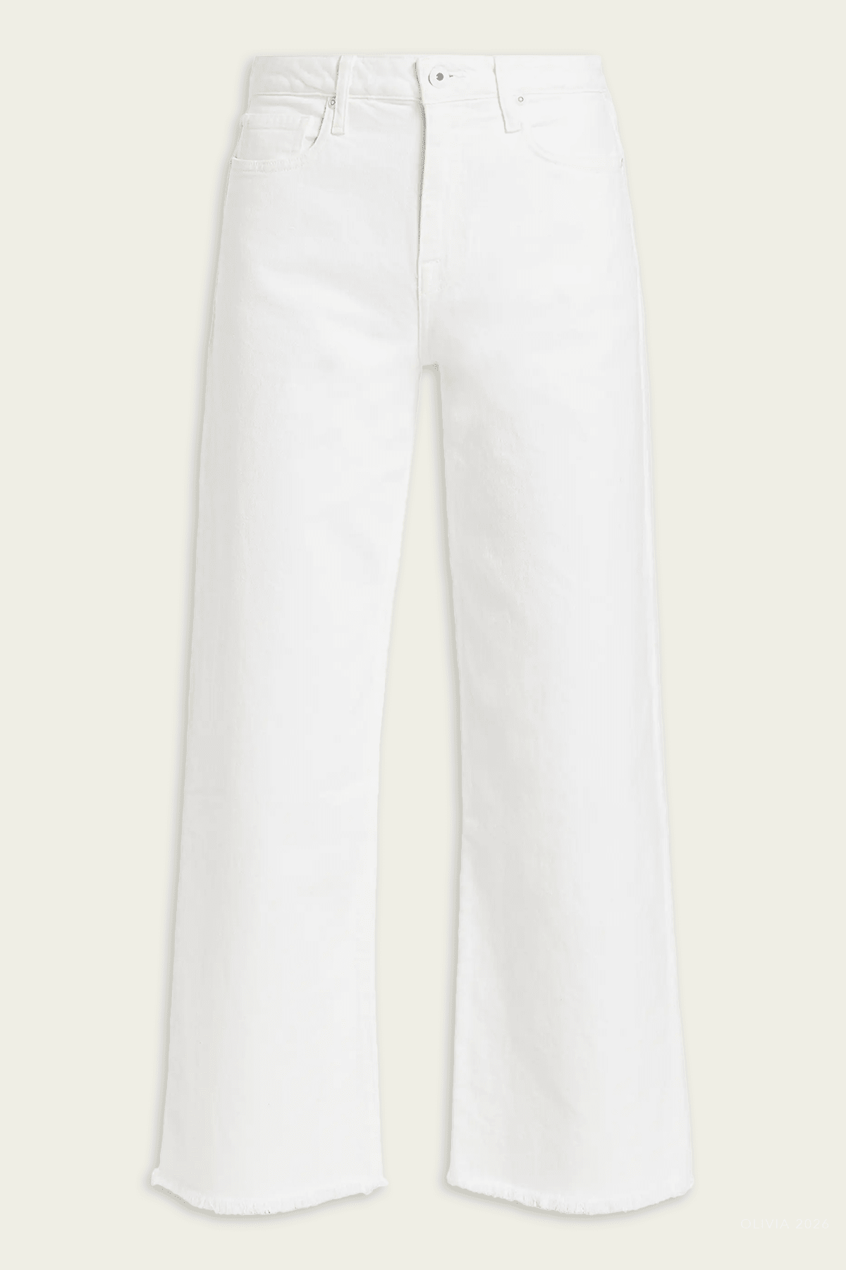 Jude Wide Leg Denim in White - shop - olivia.com