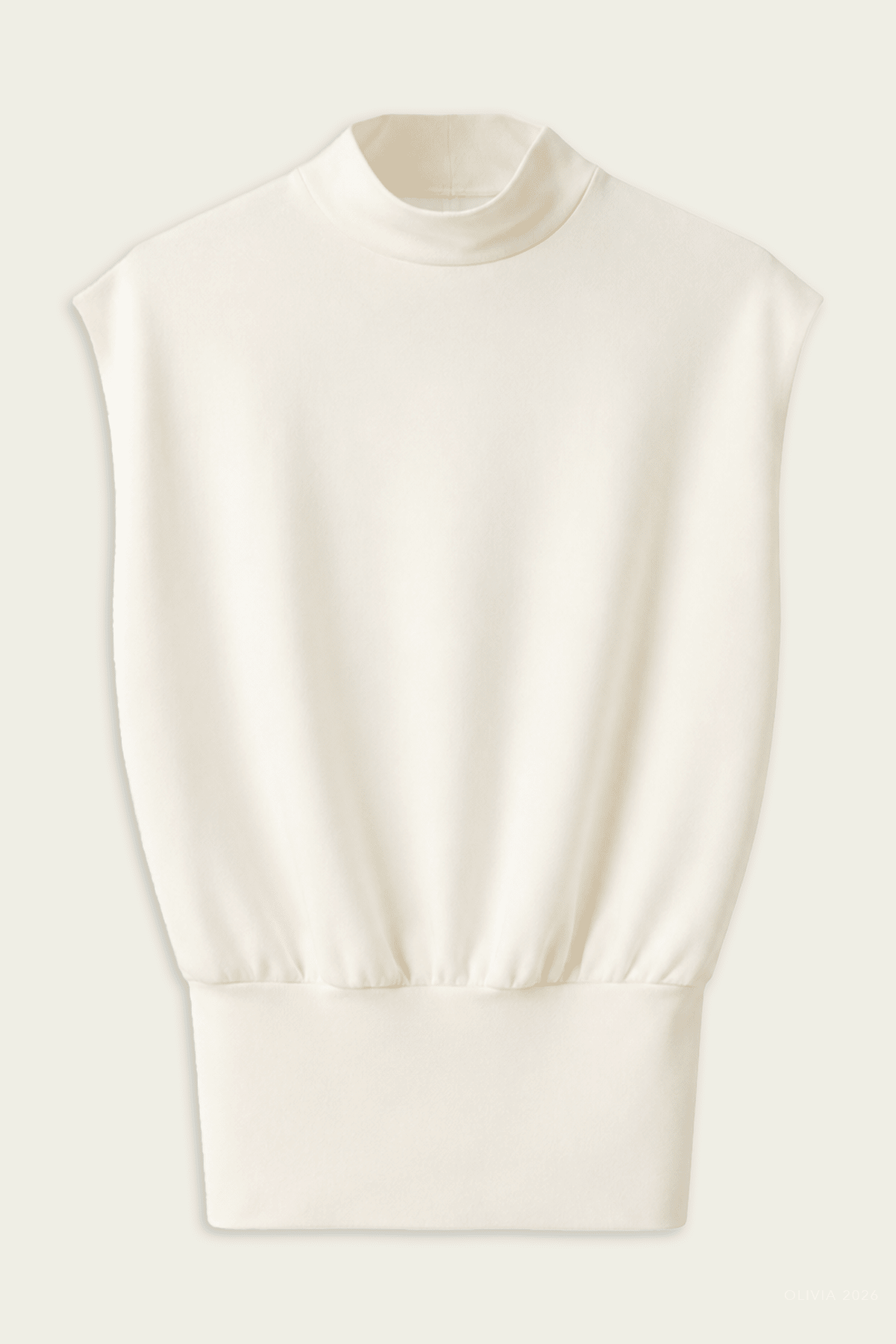 Juli Draped Cape Top in Ivory - shop-olivia.com