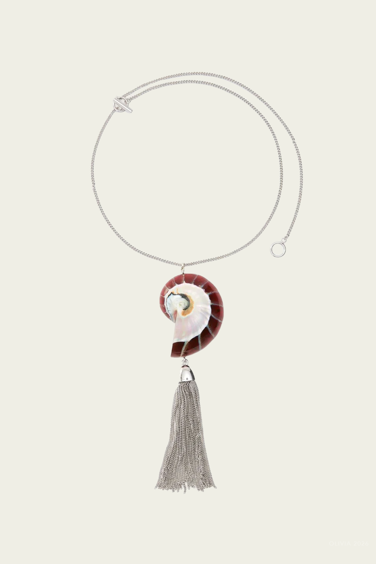 Melia Necklace in Brown Silver