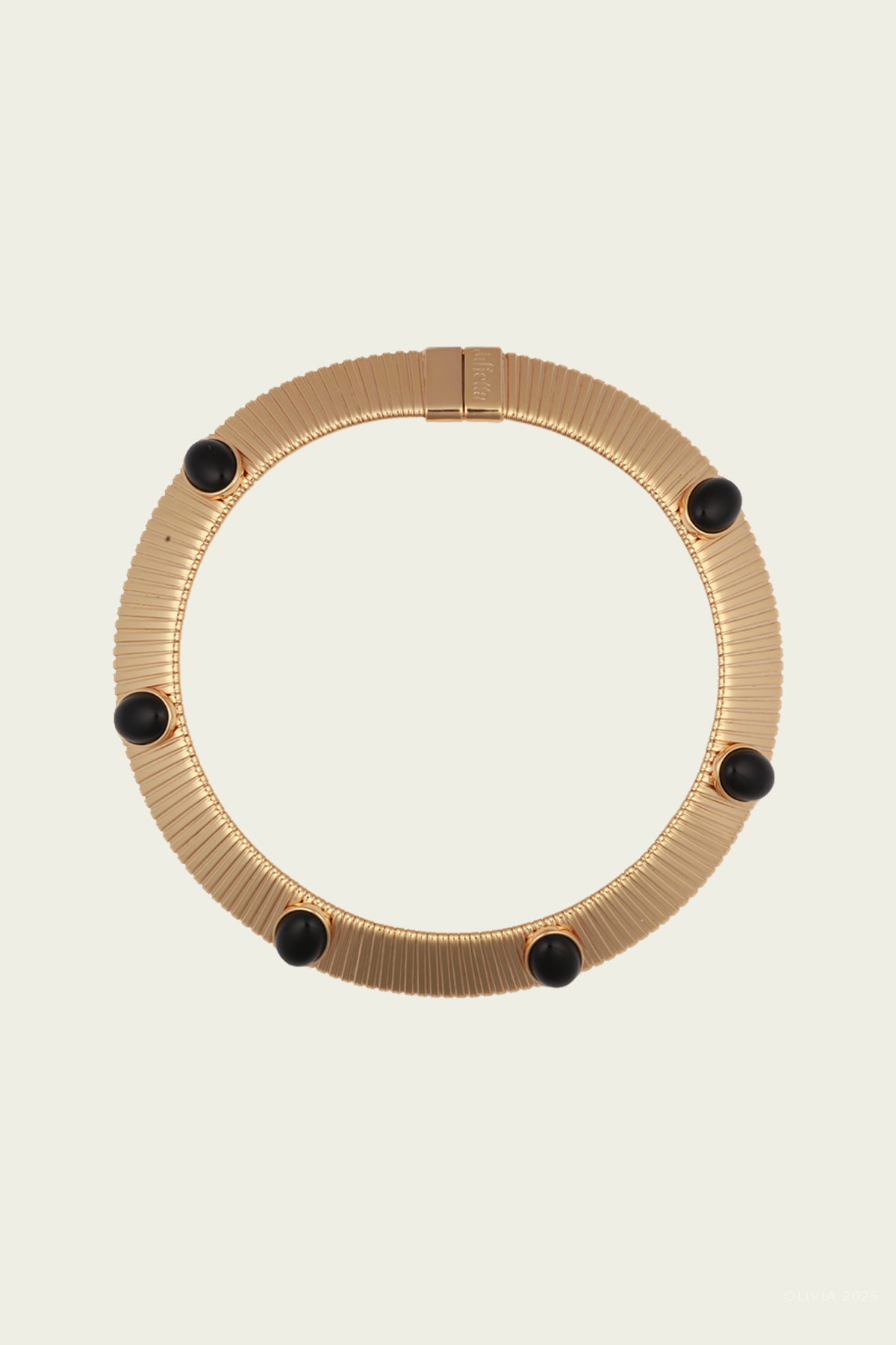 Celeste Necklace in Gold Black