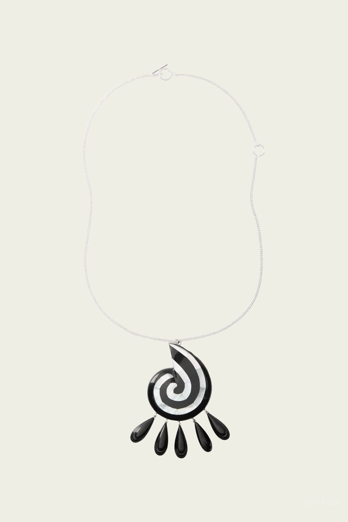 Spira Necklace in Black White