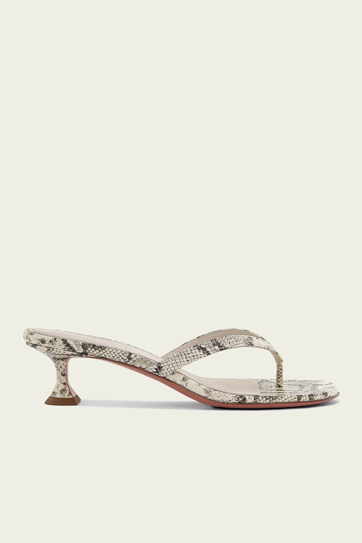 Juliette Thong Sandal 45 in Print Snake Natural - shop - olivia.com