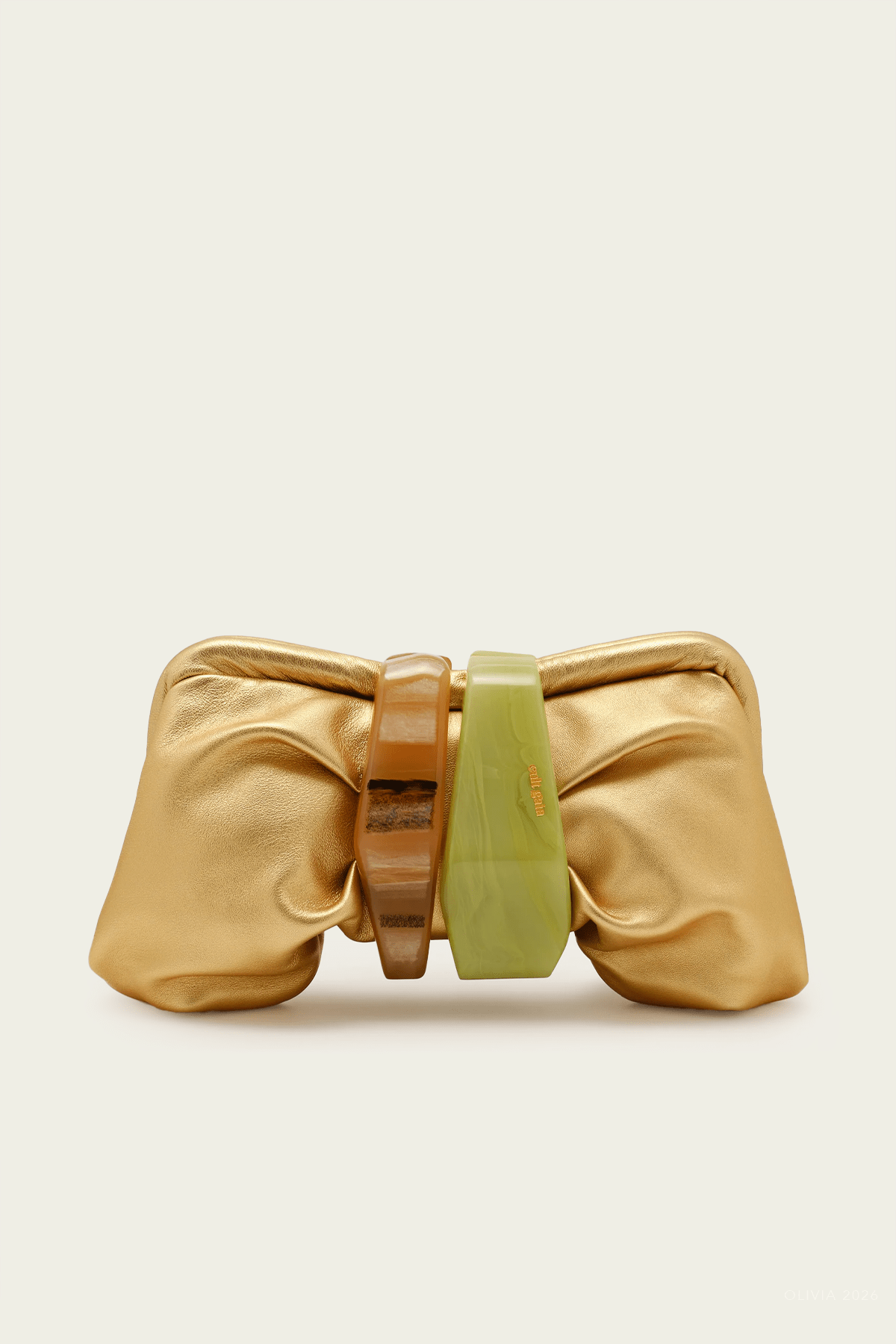 Julita Convertible Clutch in Brass - shop - olivia.com