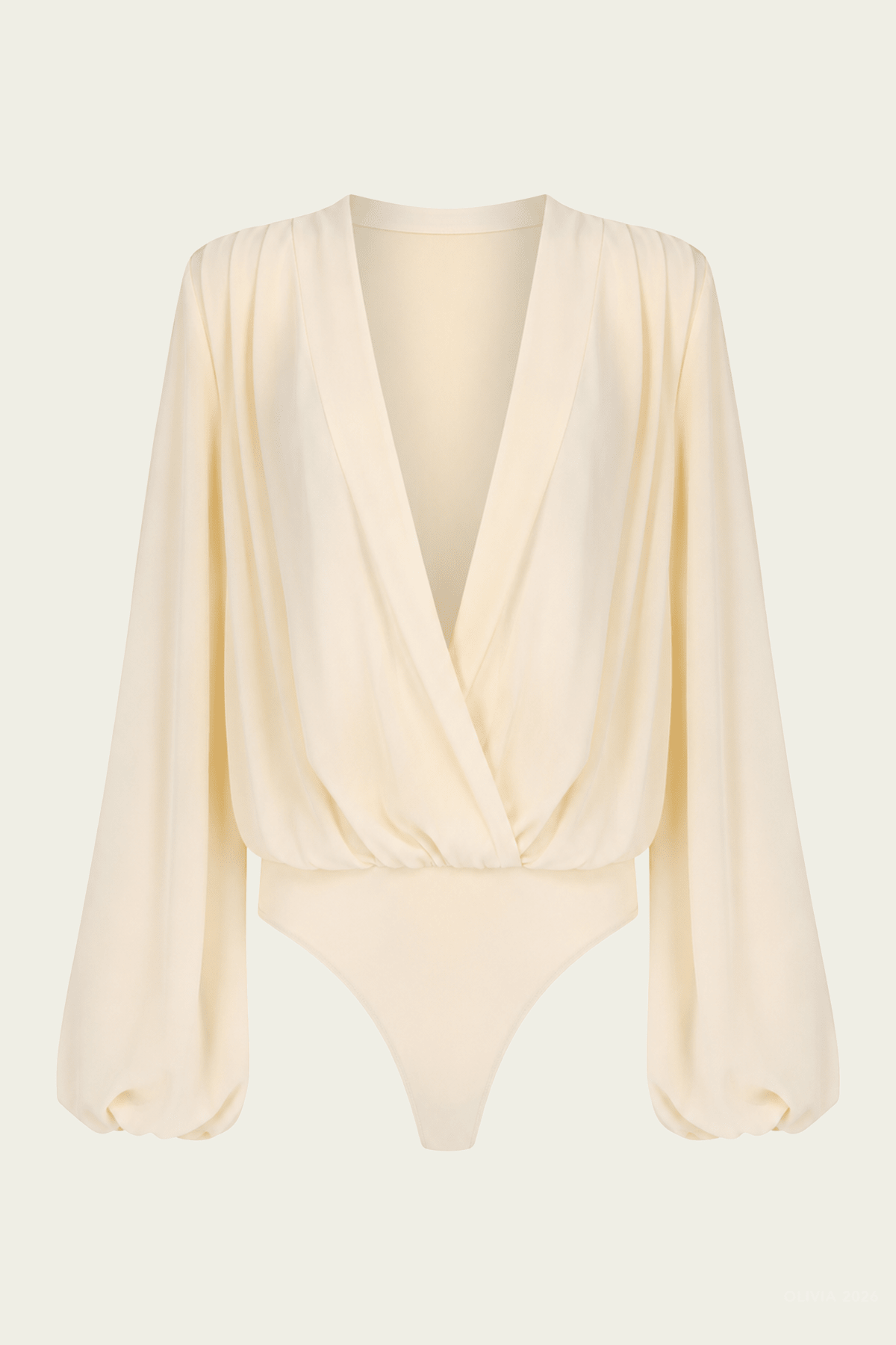 Juna Bodysuit in Wheat - shop-olivia.com