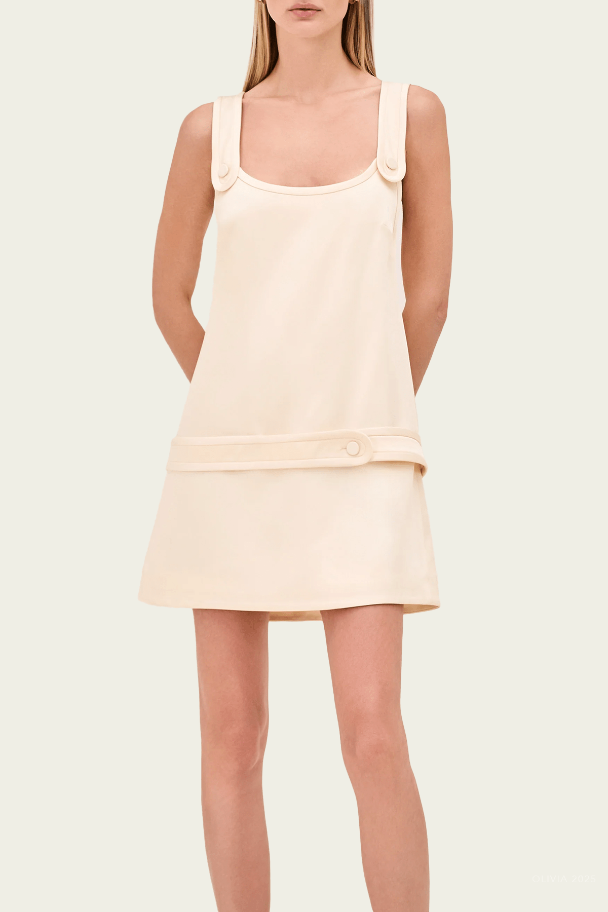 June Mini Dress in Ivory - shop - olivia.com