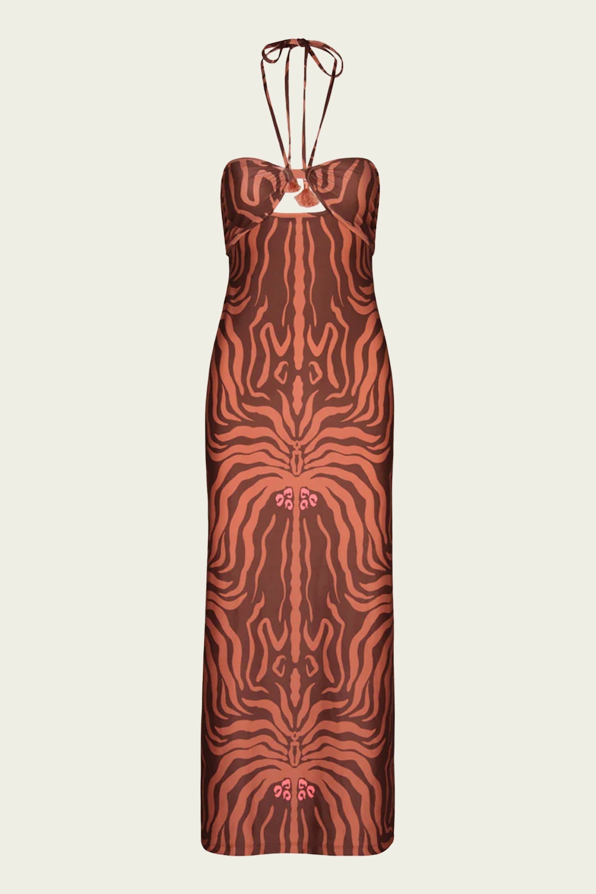 Jungle Palms Dress in Dark Chocolate - shop - olivia.com