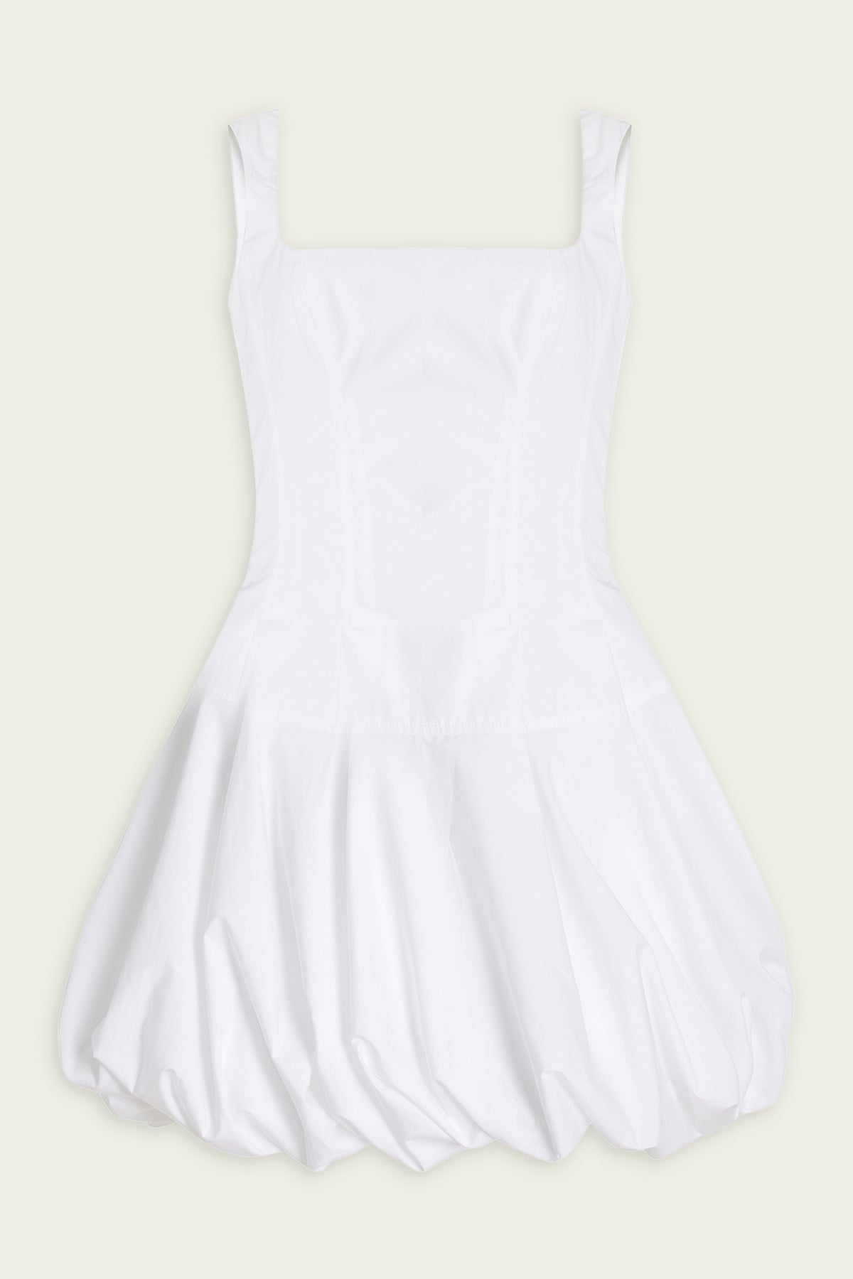 Juni Bubble Mini Dress in White - shop-olivia.com