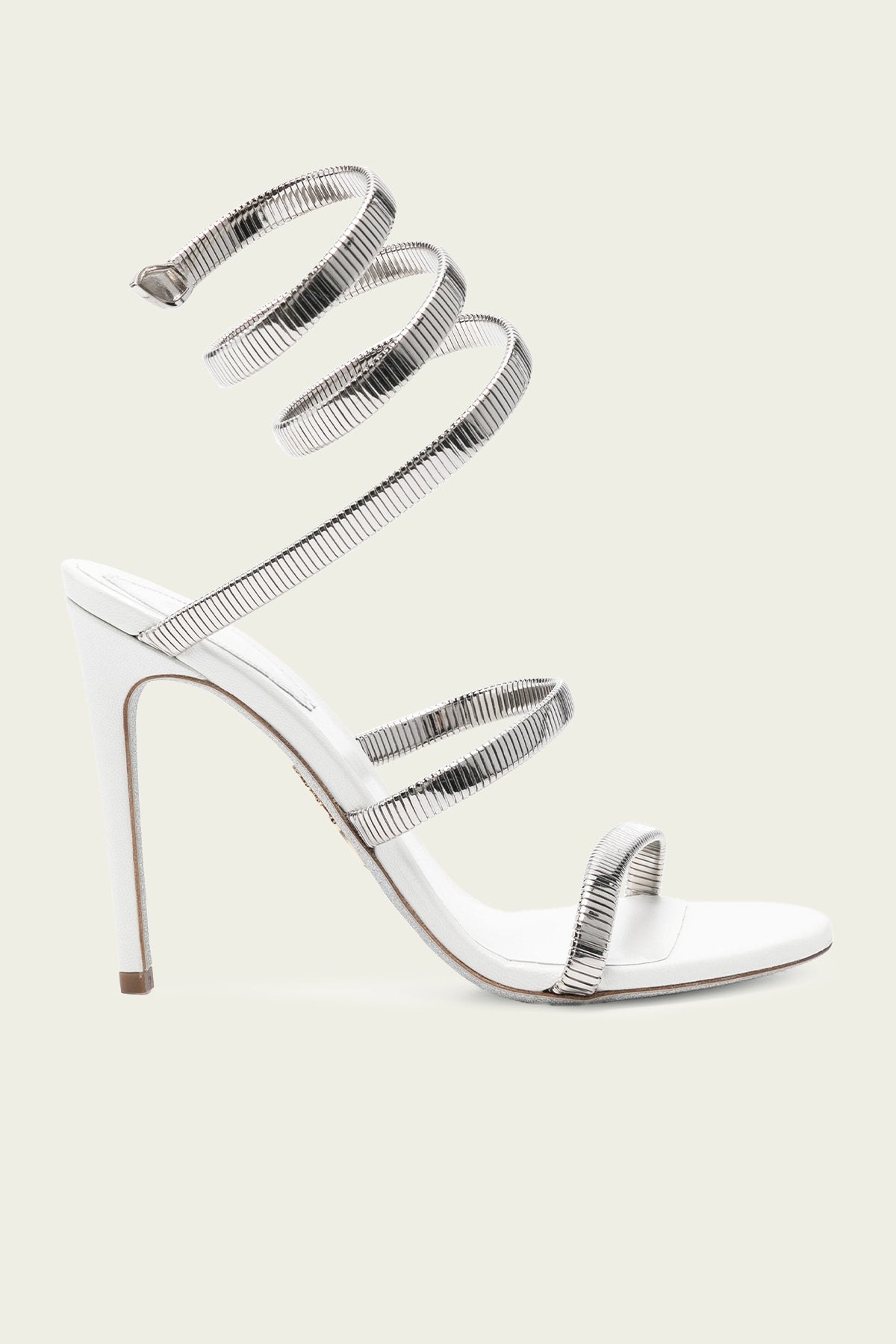 Juniper Metal Sandal in White Silver - shop - olivia.com