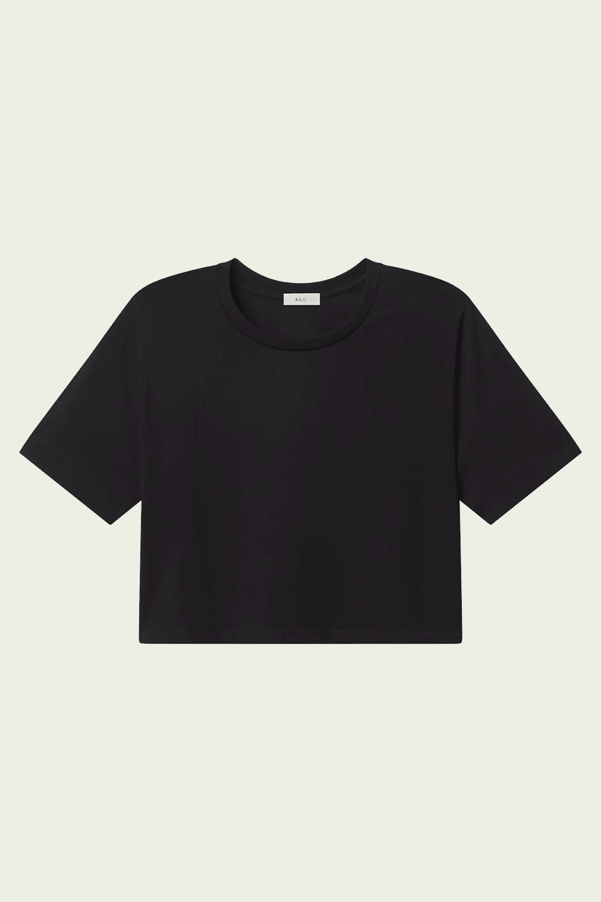 Kali Relaxed Crop Tee in Black - shop-olivia.com