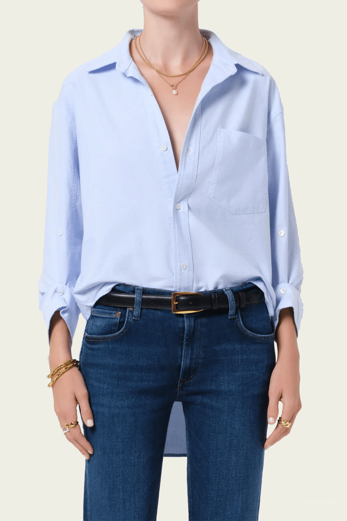 Kayla Shirt in Blue - shop - olivia.com