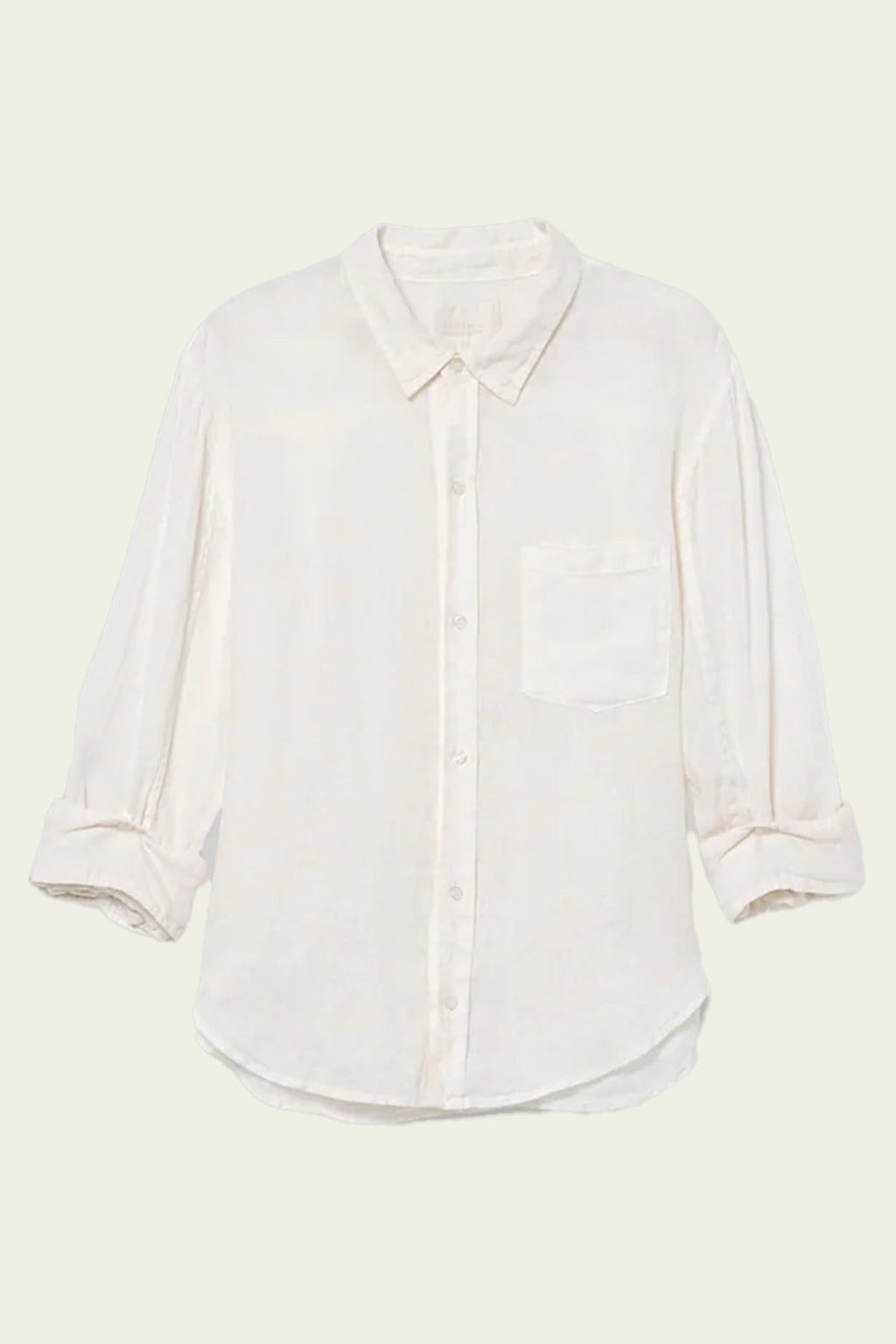 Kayla Shrunken Linen Shirt Vanilla