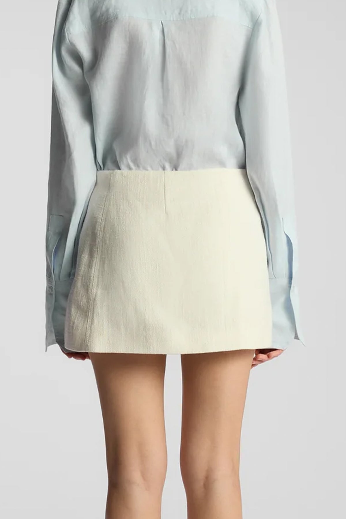 Kelley Fringe Mini Skirt in Cream - shop-olivia.com