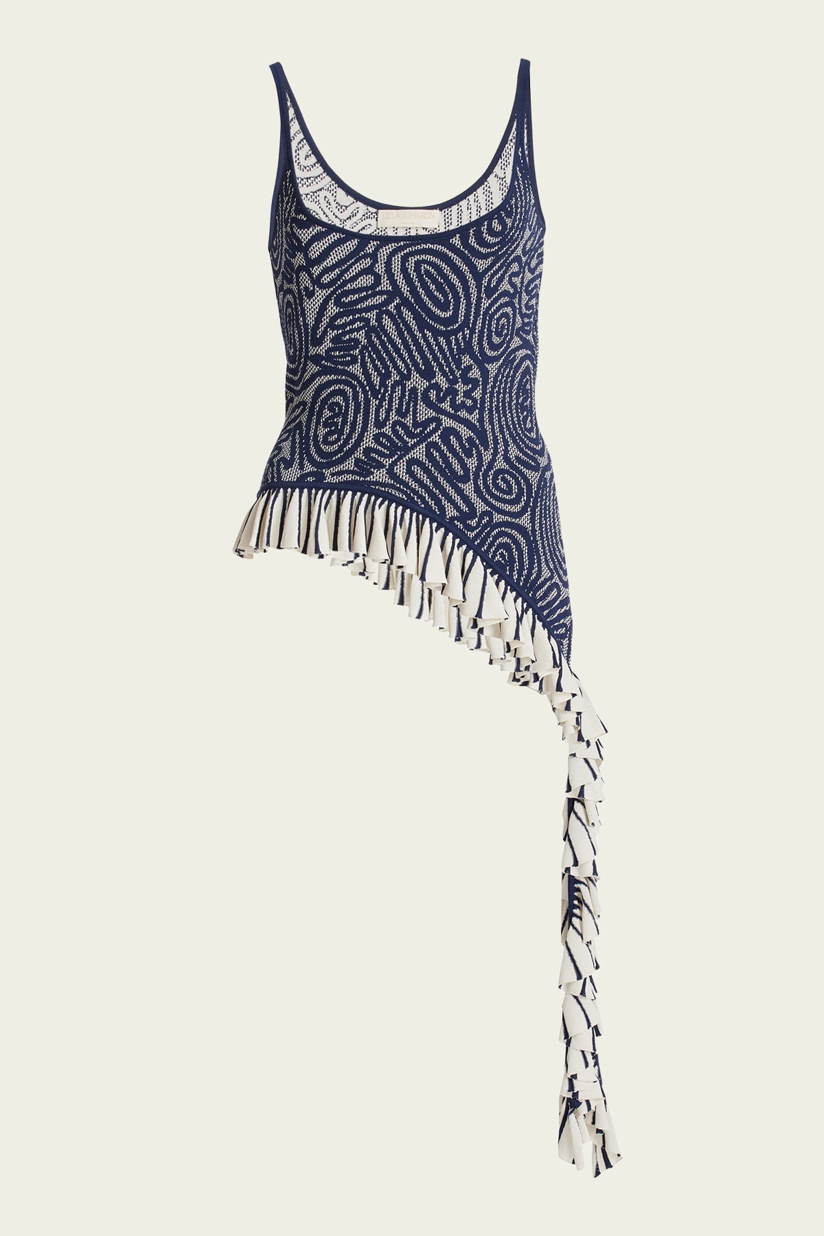 Kendra Ruffled Knit Top in Ink - shop-olivia.com