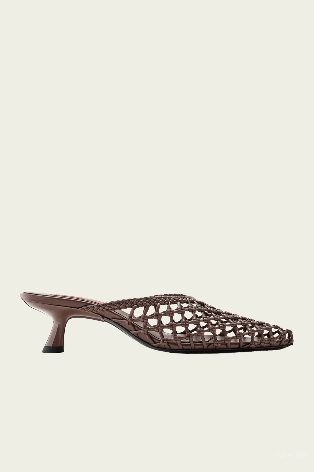 Knotted Gala Mule in Chocolate - shop-olivia.com