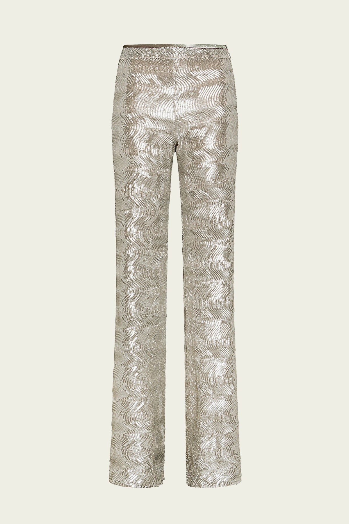 La Danza Del Mare Sequins Flare Pants in Silver - shop - olivia.com