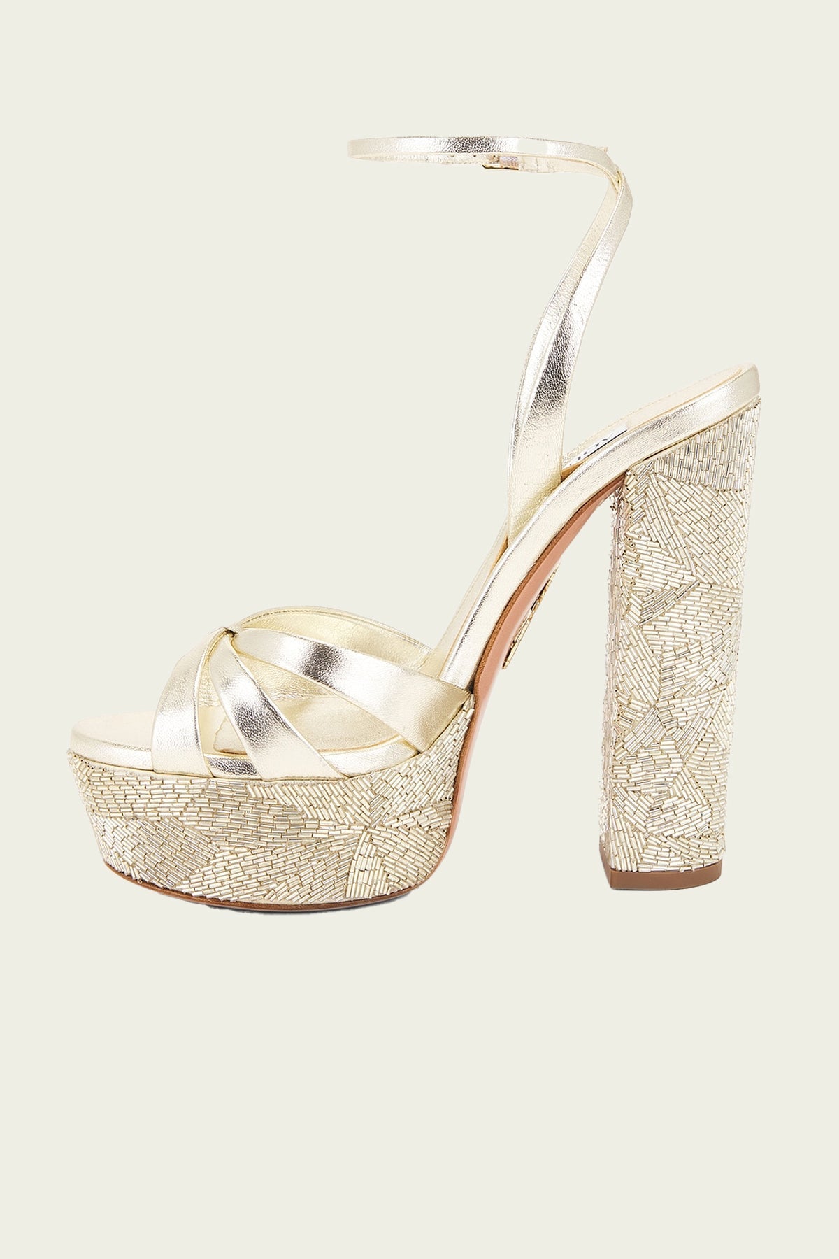 La Nuit Sandal Plateau in Platino - shop - olivia.com