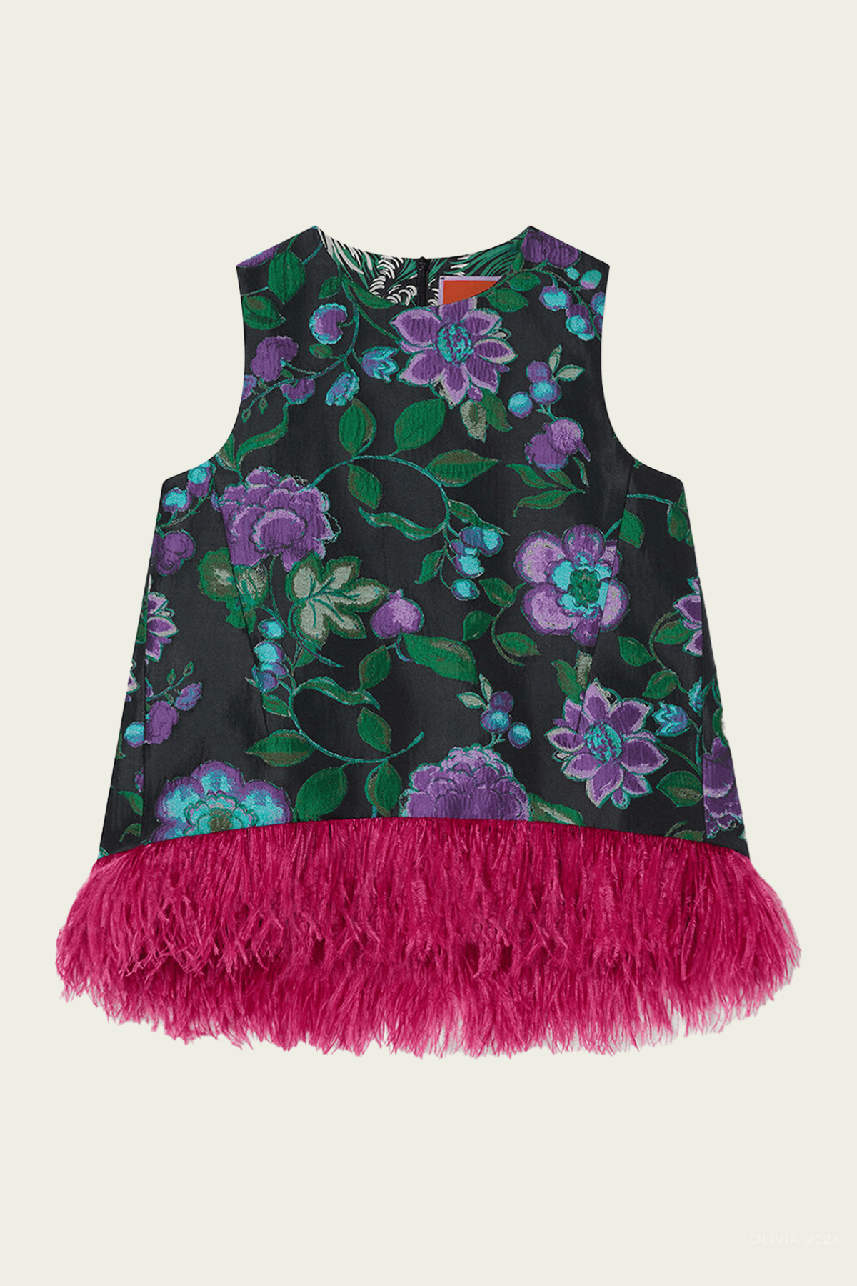La Scala Top in Botanical Black - shop-olivia.com
