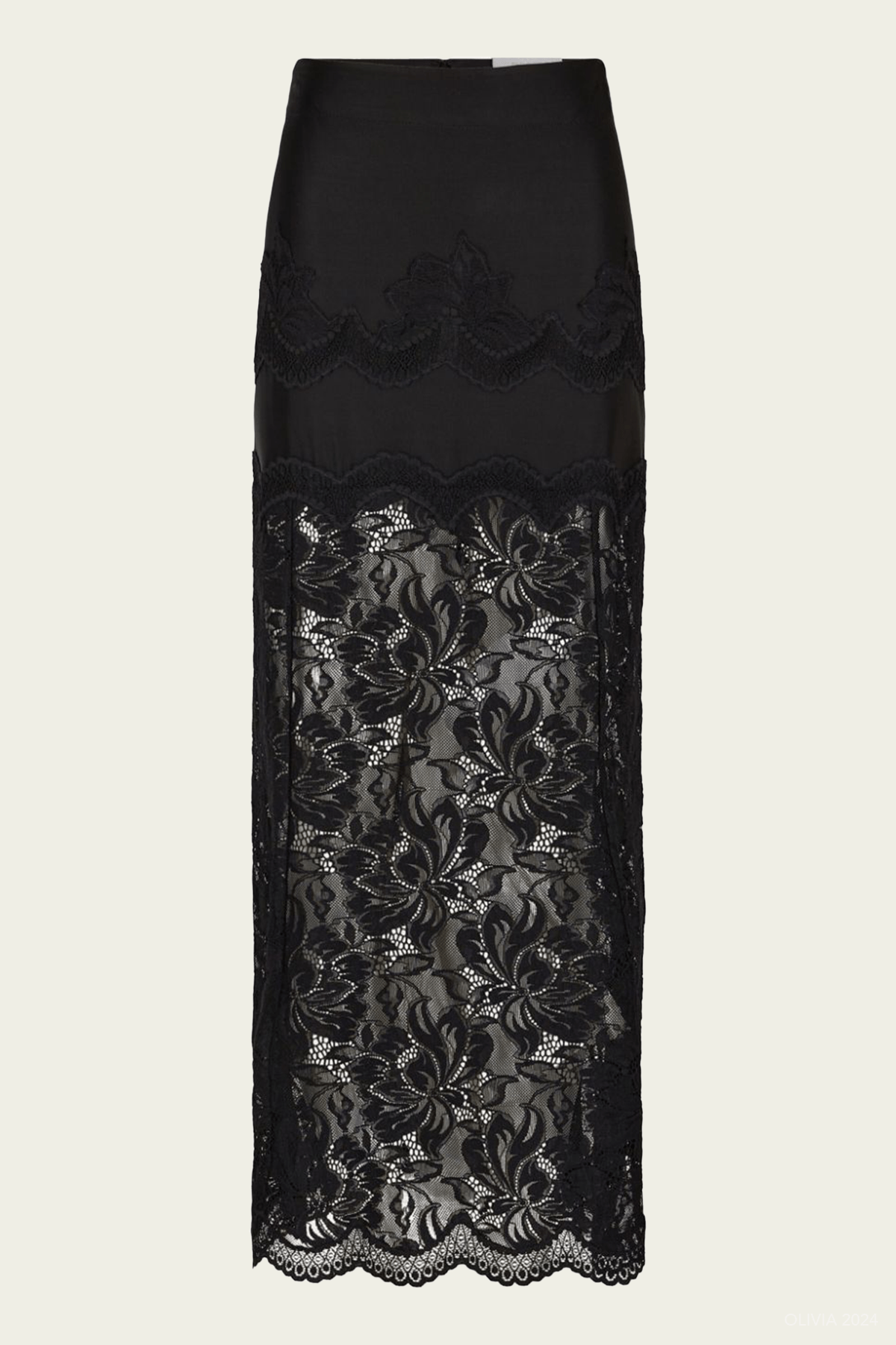 Lace Maxi Skirt in Black - shop - olivia.com