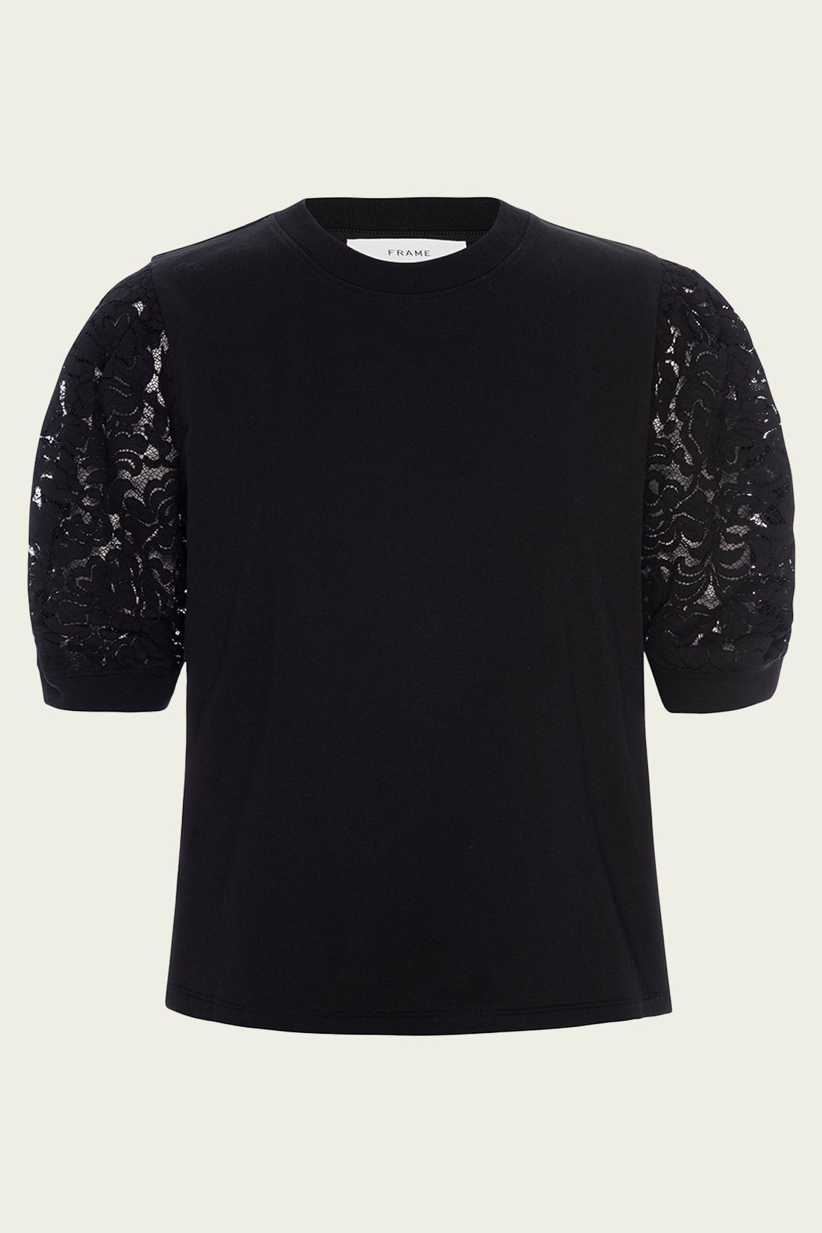 Lace Sleeve Frankie Tee in Black - shop - olivia.com