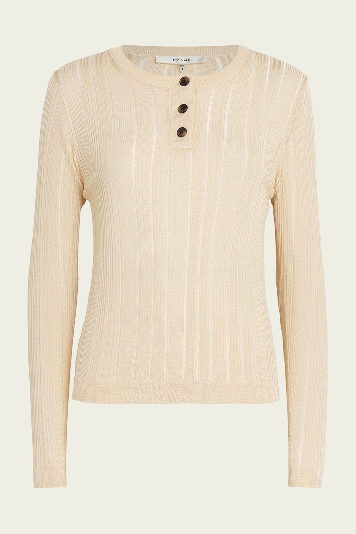 Laddered Rib in Henley Cream - shop - olivia.com