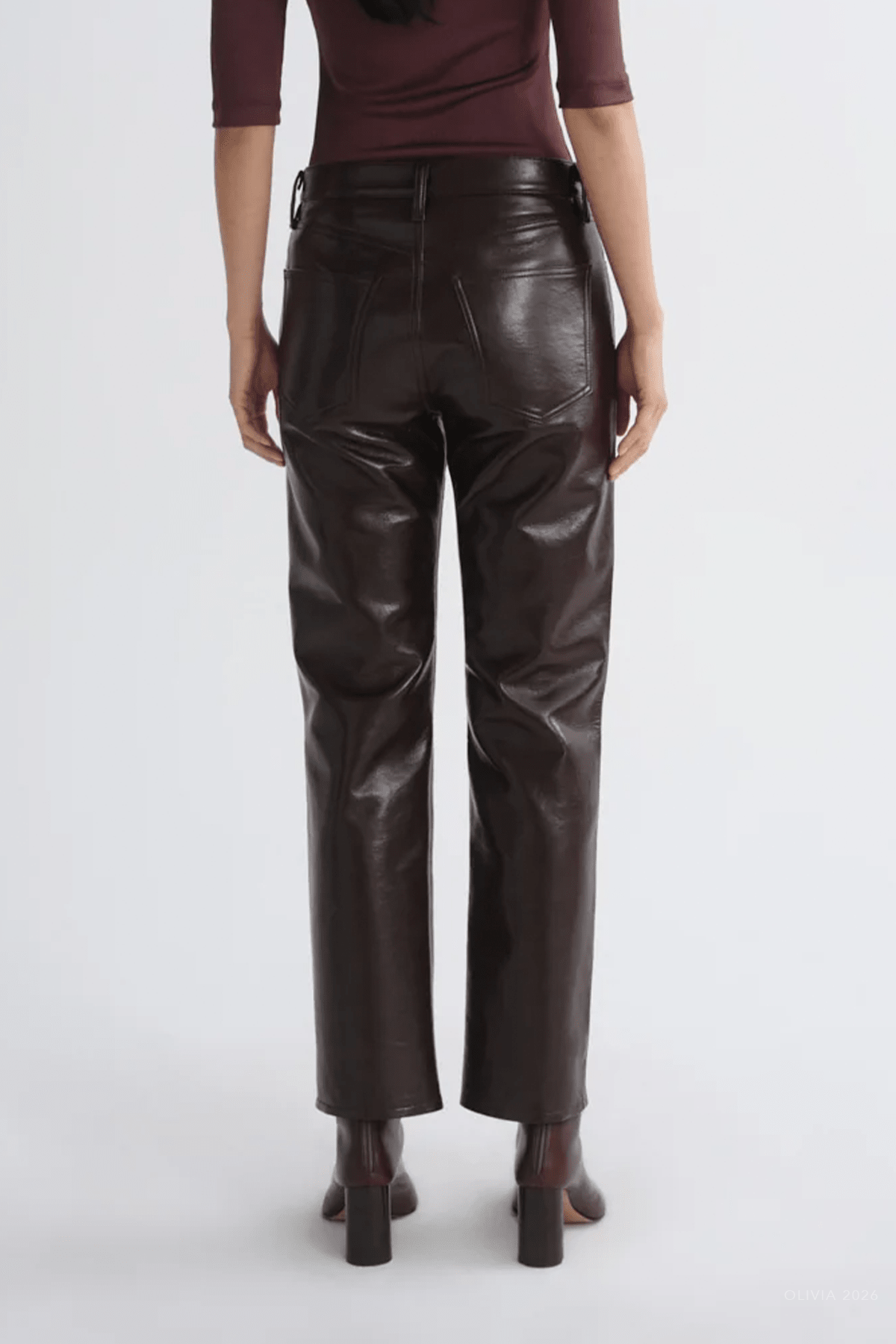Lana Jean (Recycled Leather) in Madera - shop-olivia.com