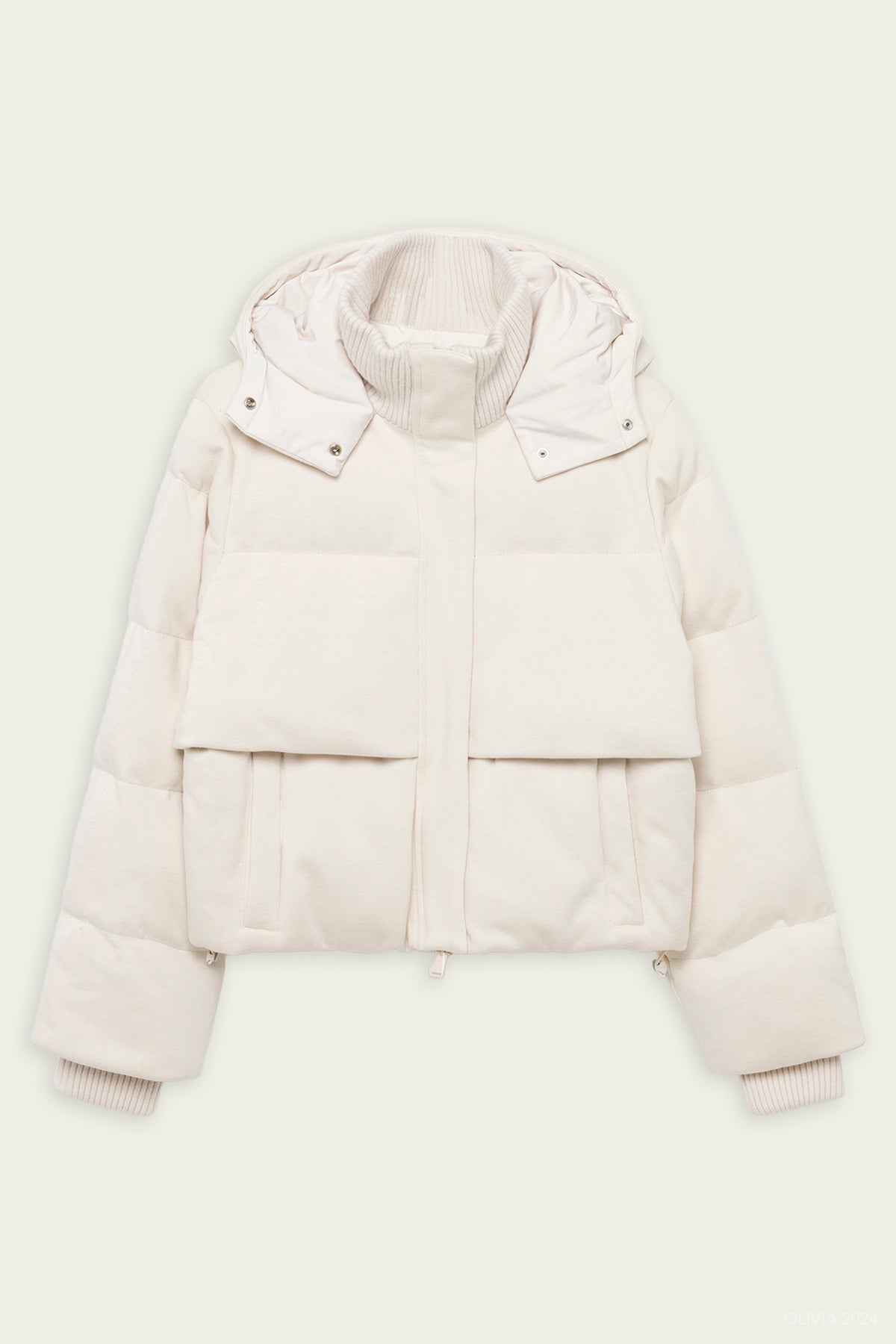 Lana Puffer Jacket in Cream - shop - olivia.com