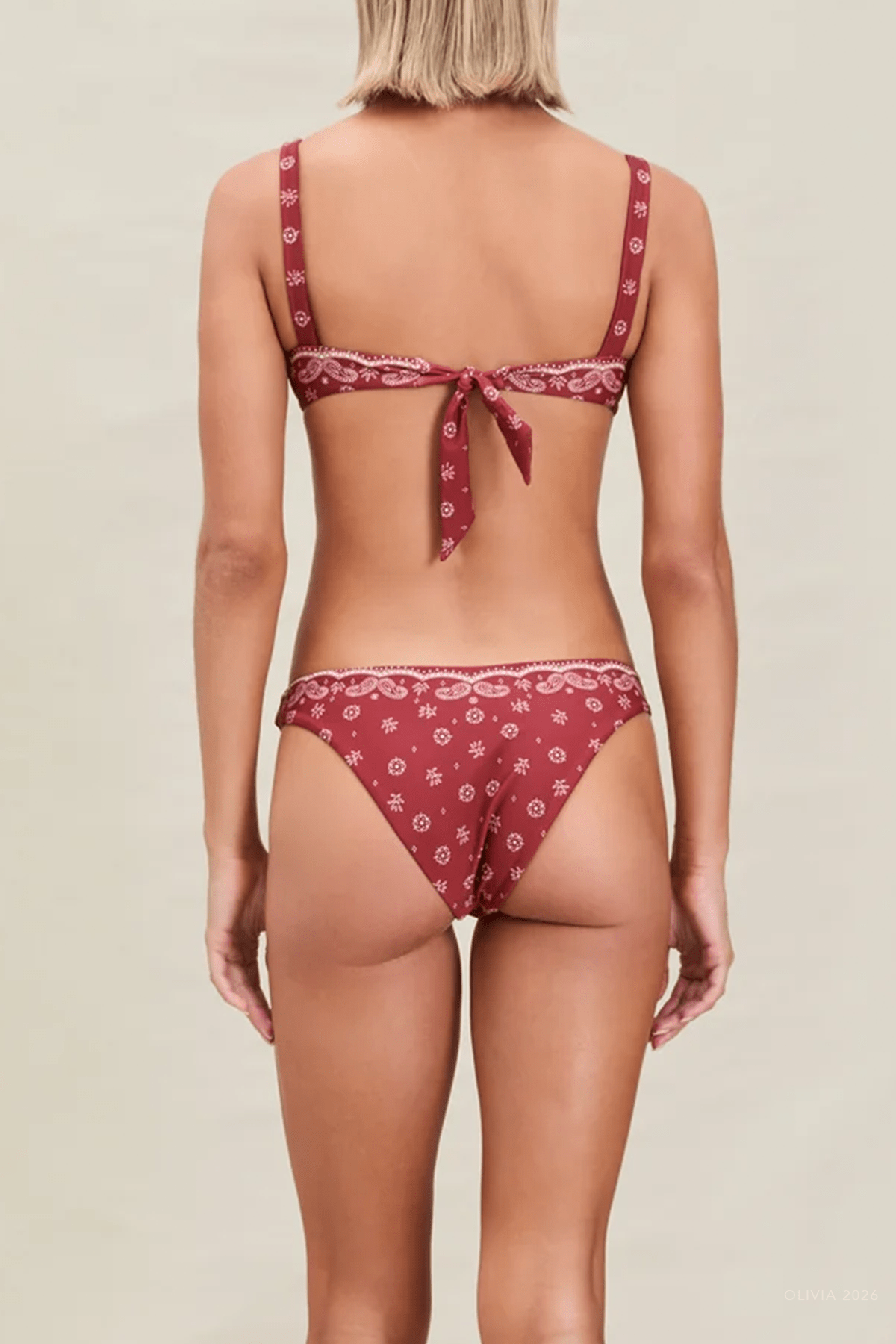 Lara Bikini Top in Merlot - shop - olivia.com