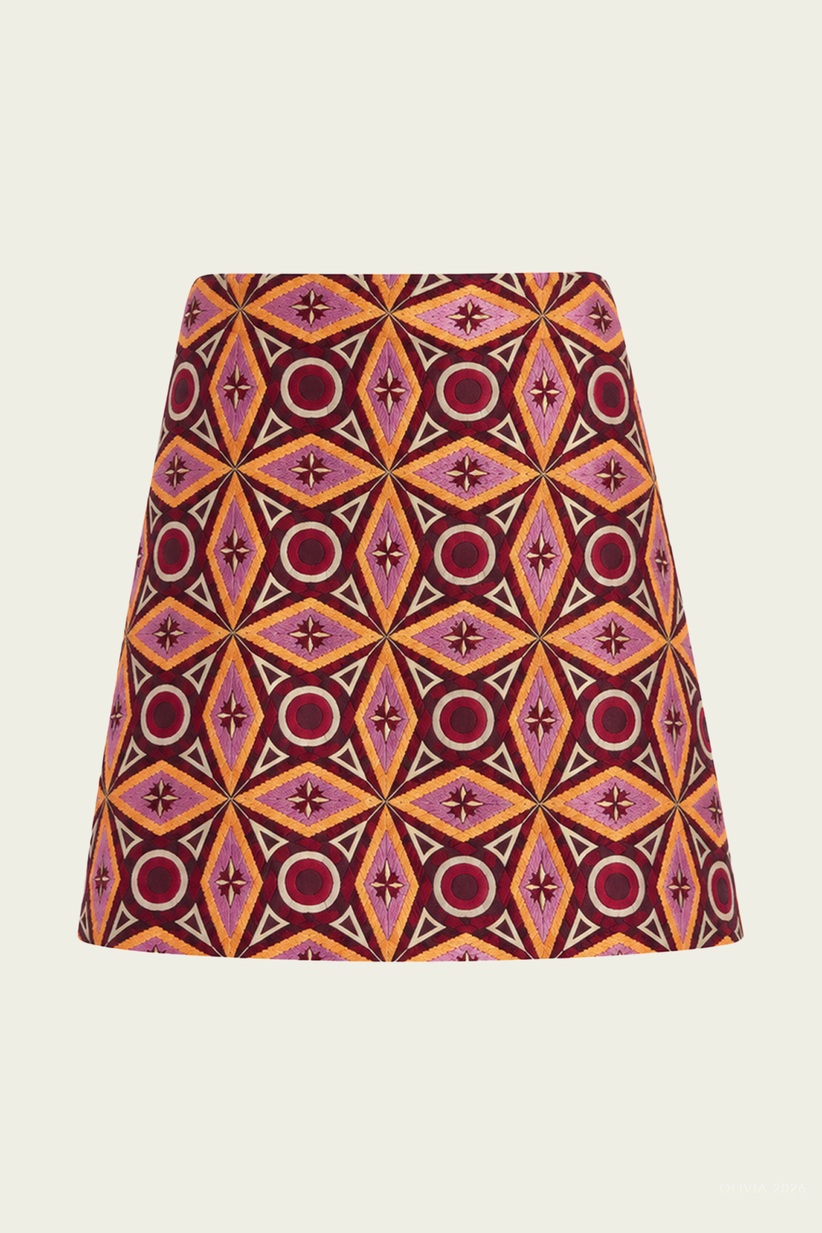 Mini Baia Jacquard Skirt in Diamond Blue Petrol