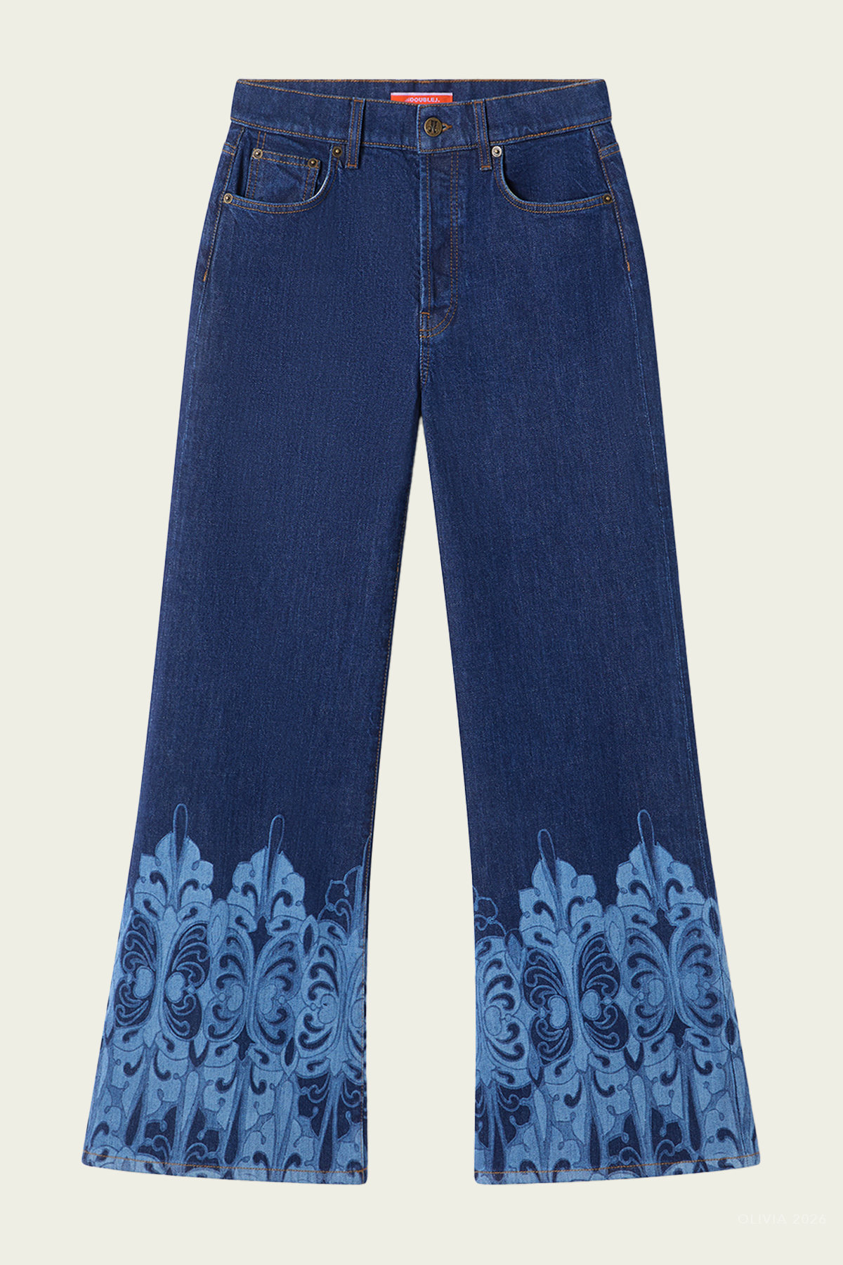 The Cropped Flare Jean in Cocoon Placée Indigo