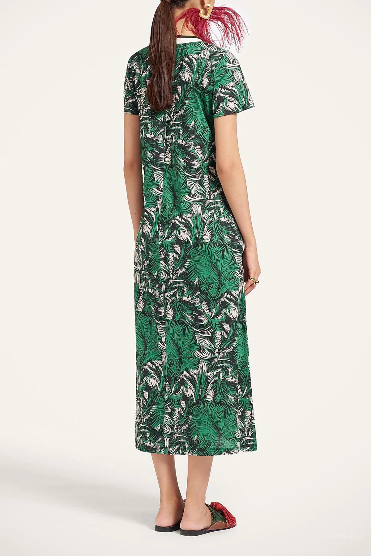 Sporty Swing Dress in Quill Green
