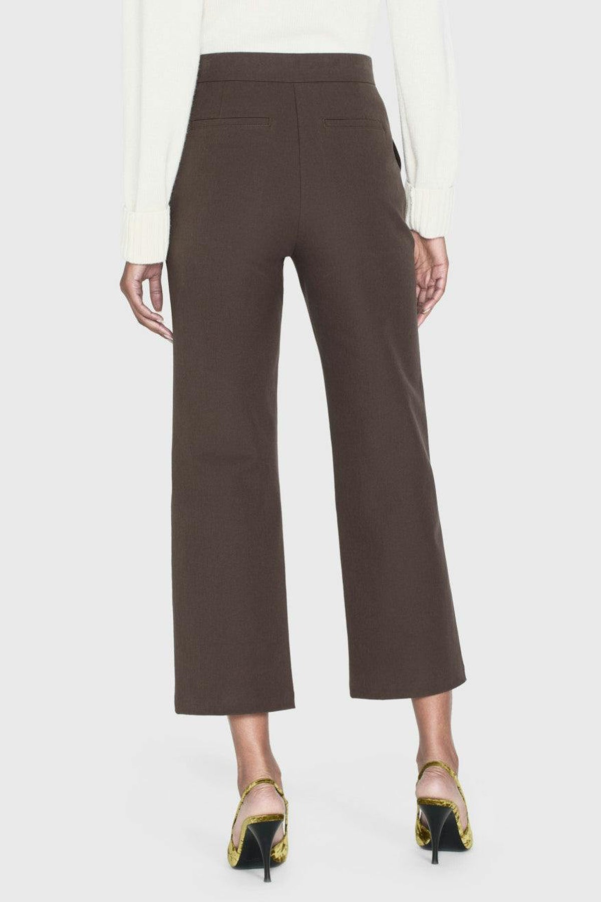 Le Jane Crop Trouser in Chocolate Brown - shop - olivia.com