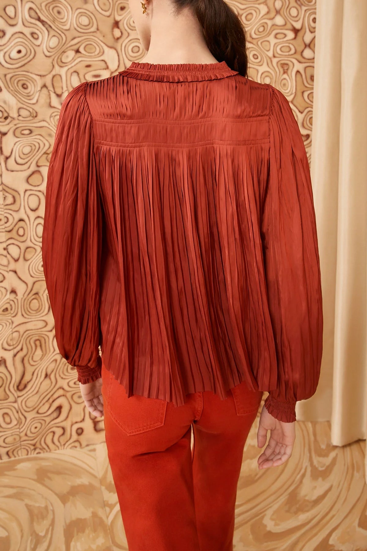 Leah Blouse in Tierra - shop-olivia.com