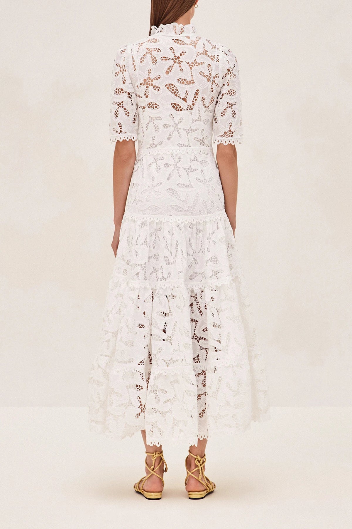 Ledina Dress in White - shop-olivia.com