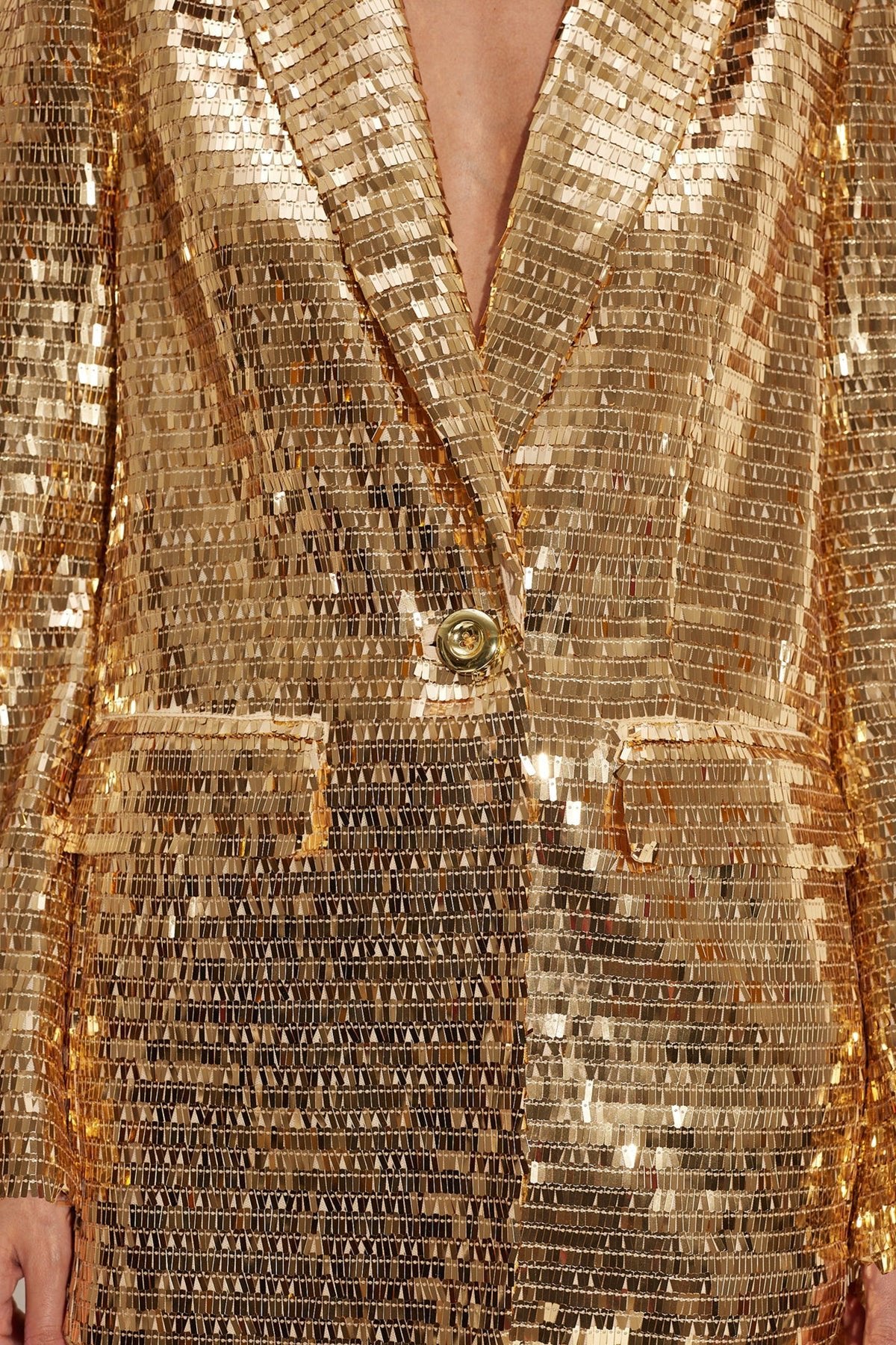 Lennox Sequin Jacket in Star Gold - shop - olivia.com